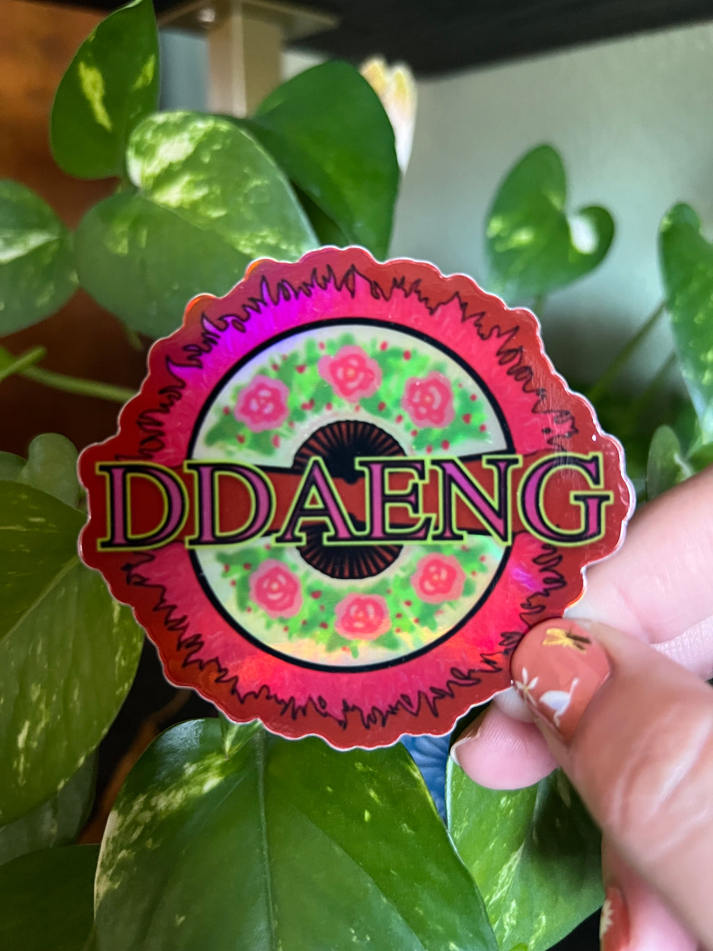 Ddaeng Korean Fan Design Sticker
