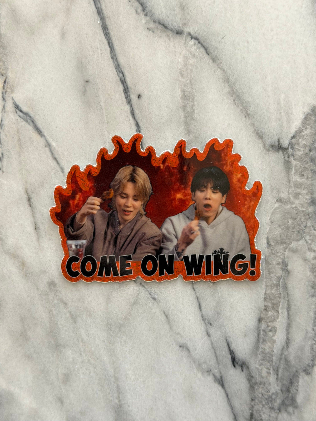 Come On Wing! Spicy Glitter Sticker