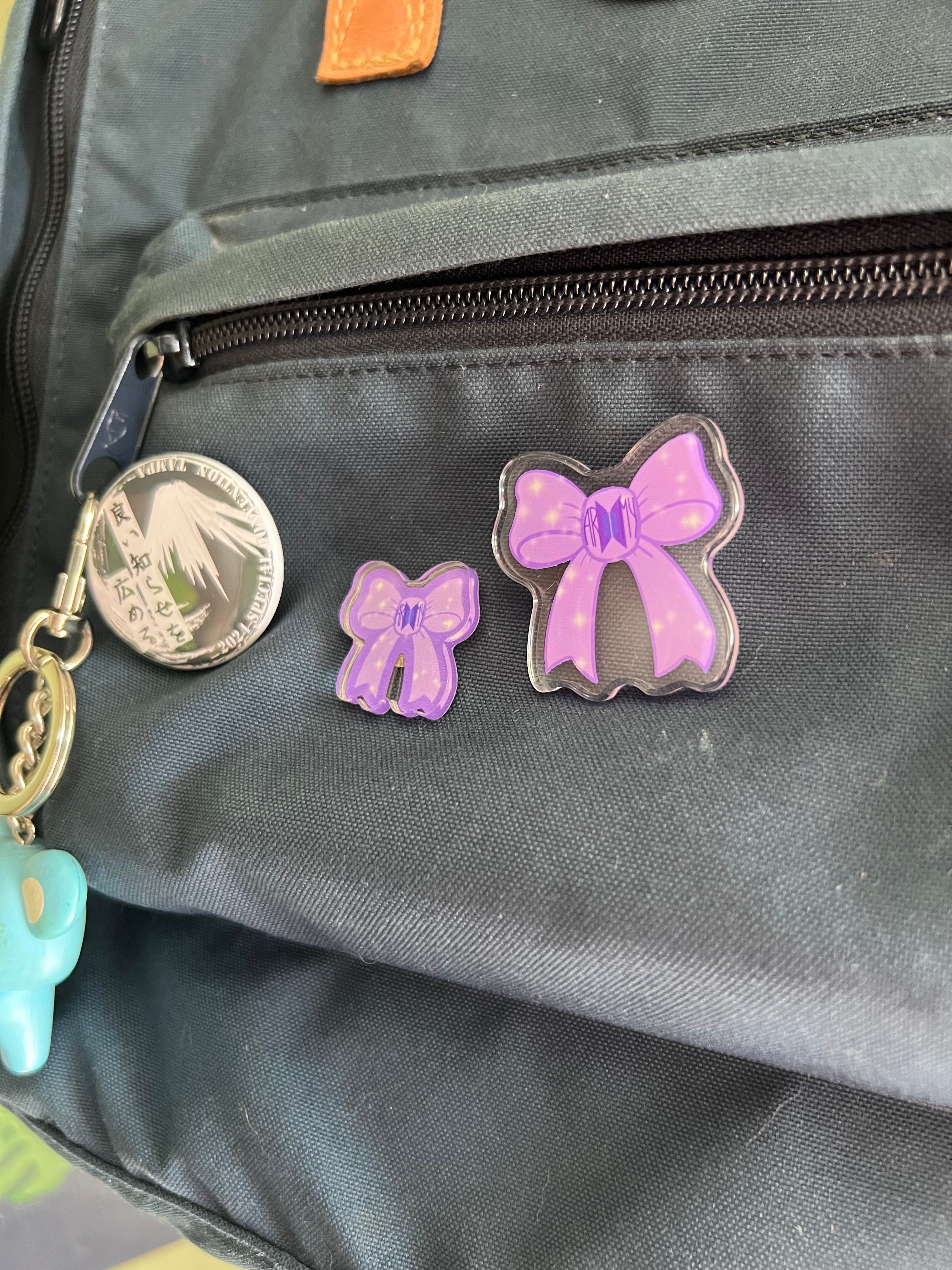 Purple Ribbon Project Logos Bow Pin