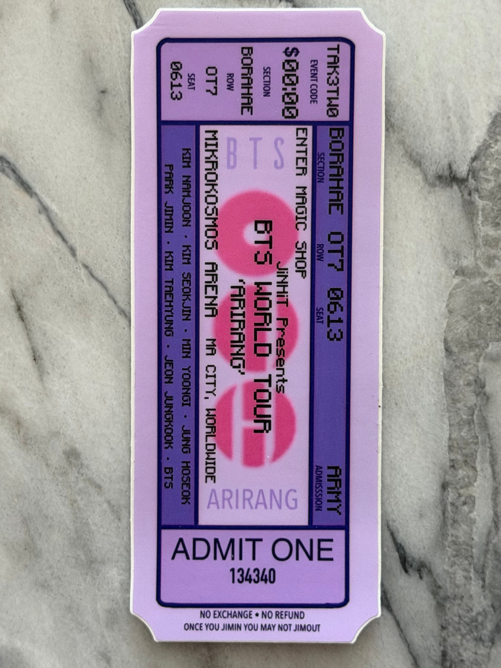 World Tour Ticket Stickers
