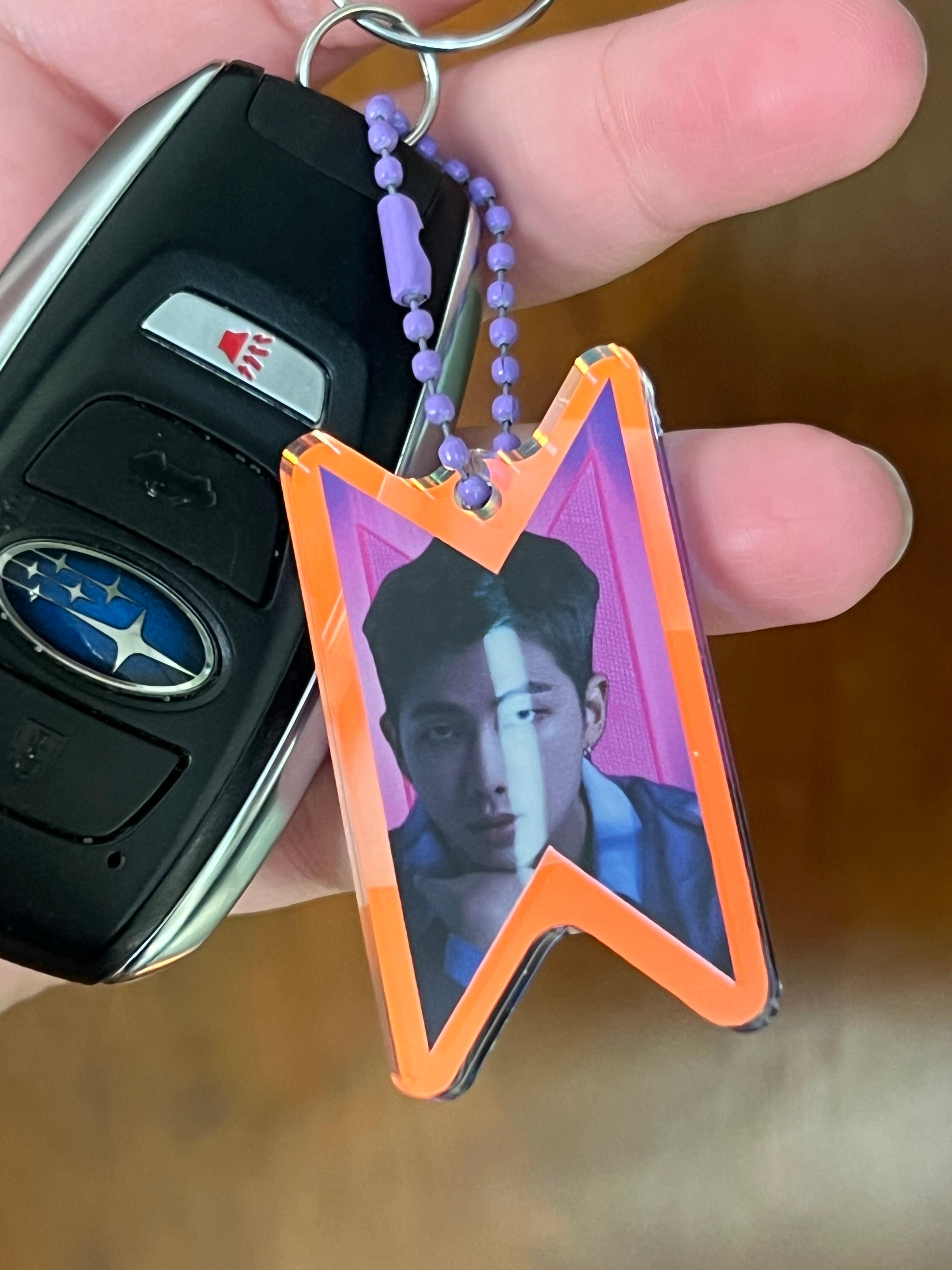 Holographic Shield Frame Acrylic Keychain