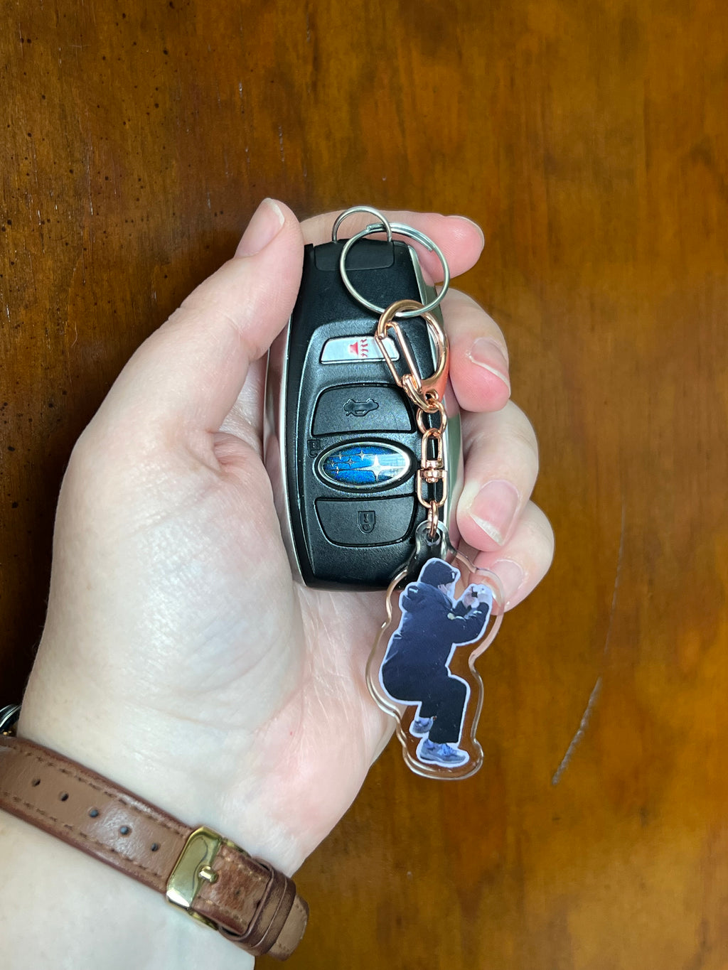 Squatting Rapper Keychain