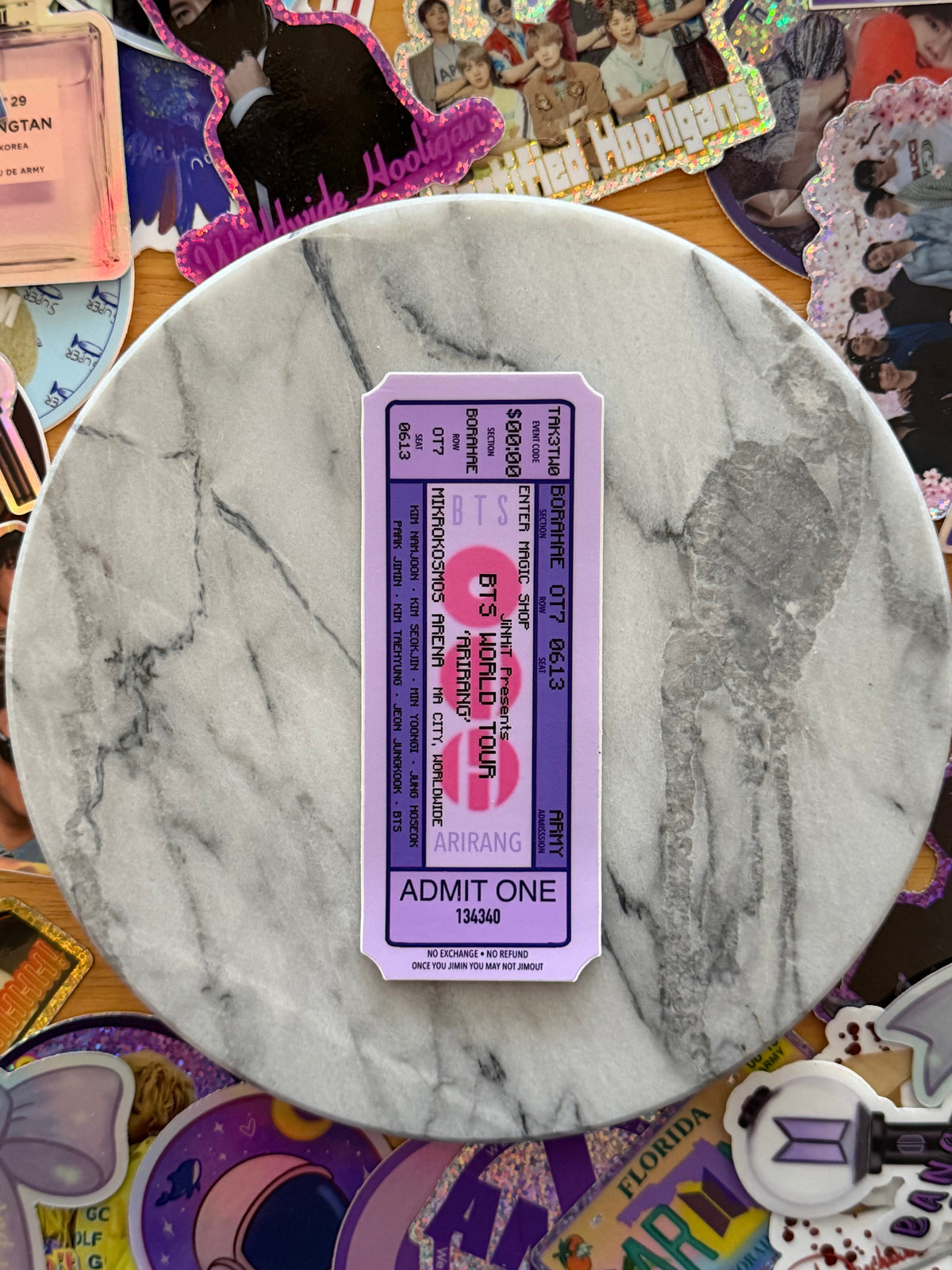 World Tour Ticket Stickers