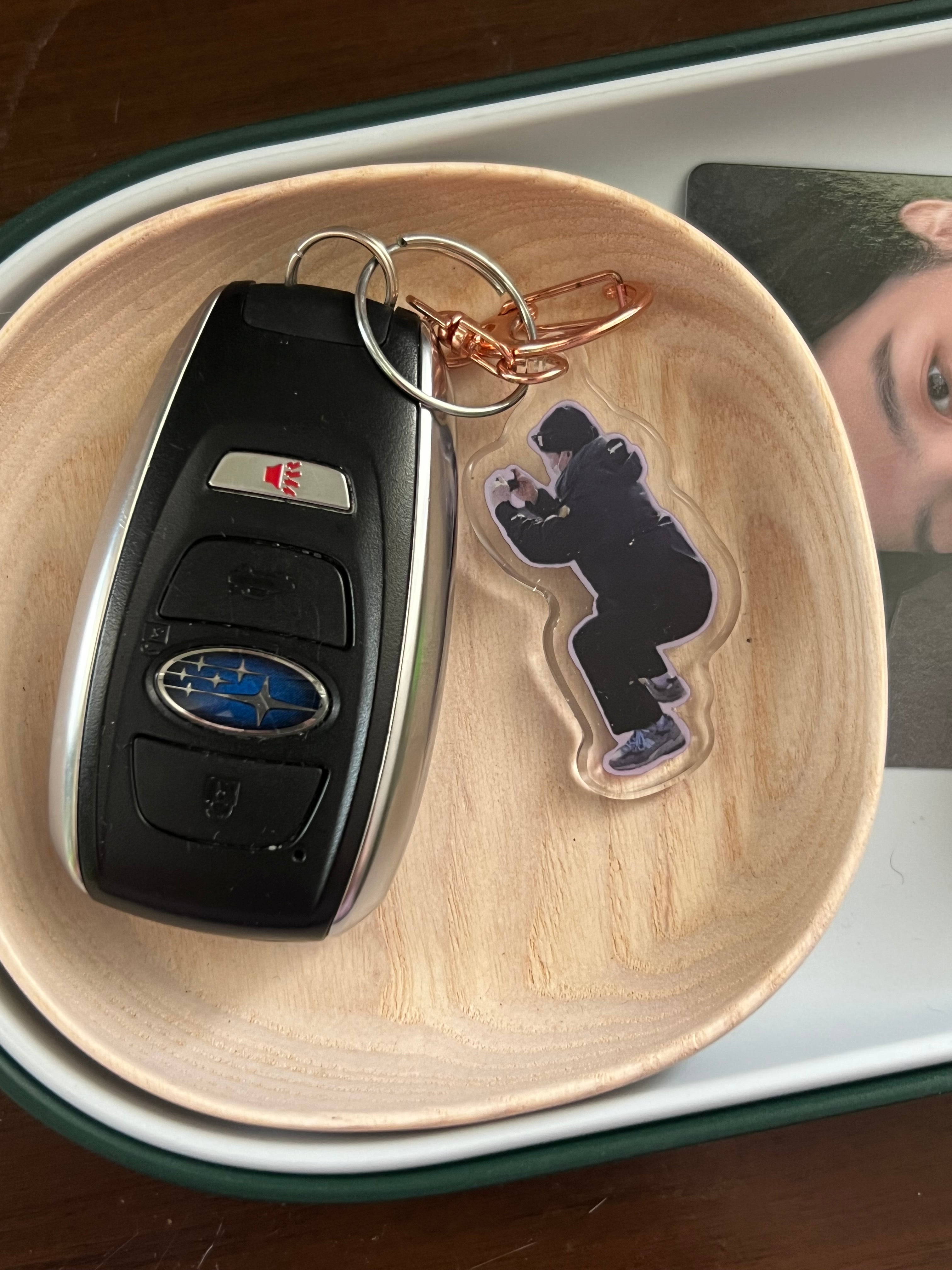 Squatting Rapper Keychain