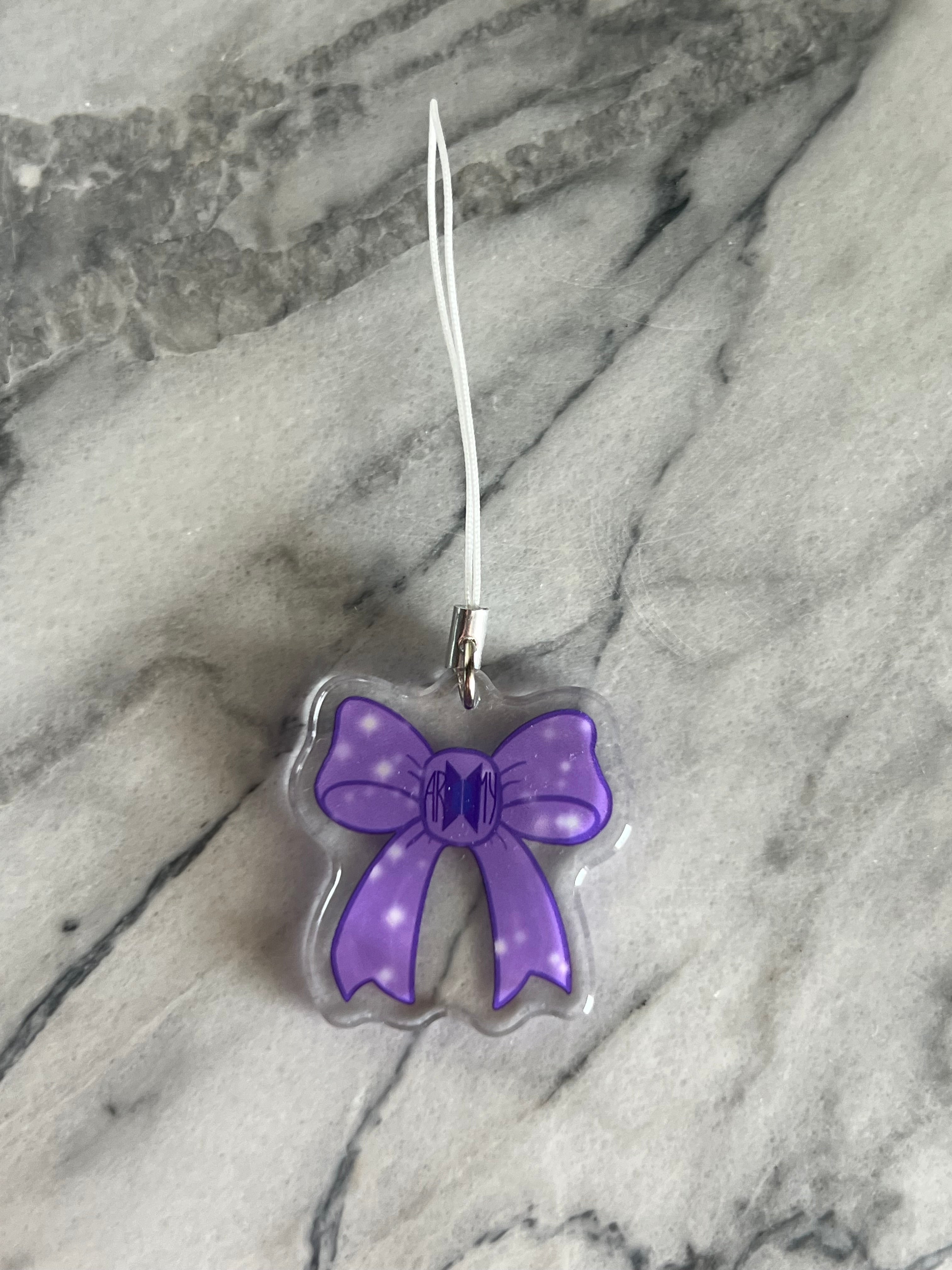 Purple Ribbon Project Phone/Light-stick Charm
