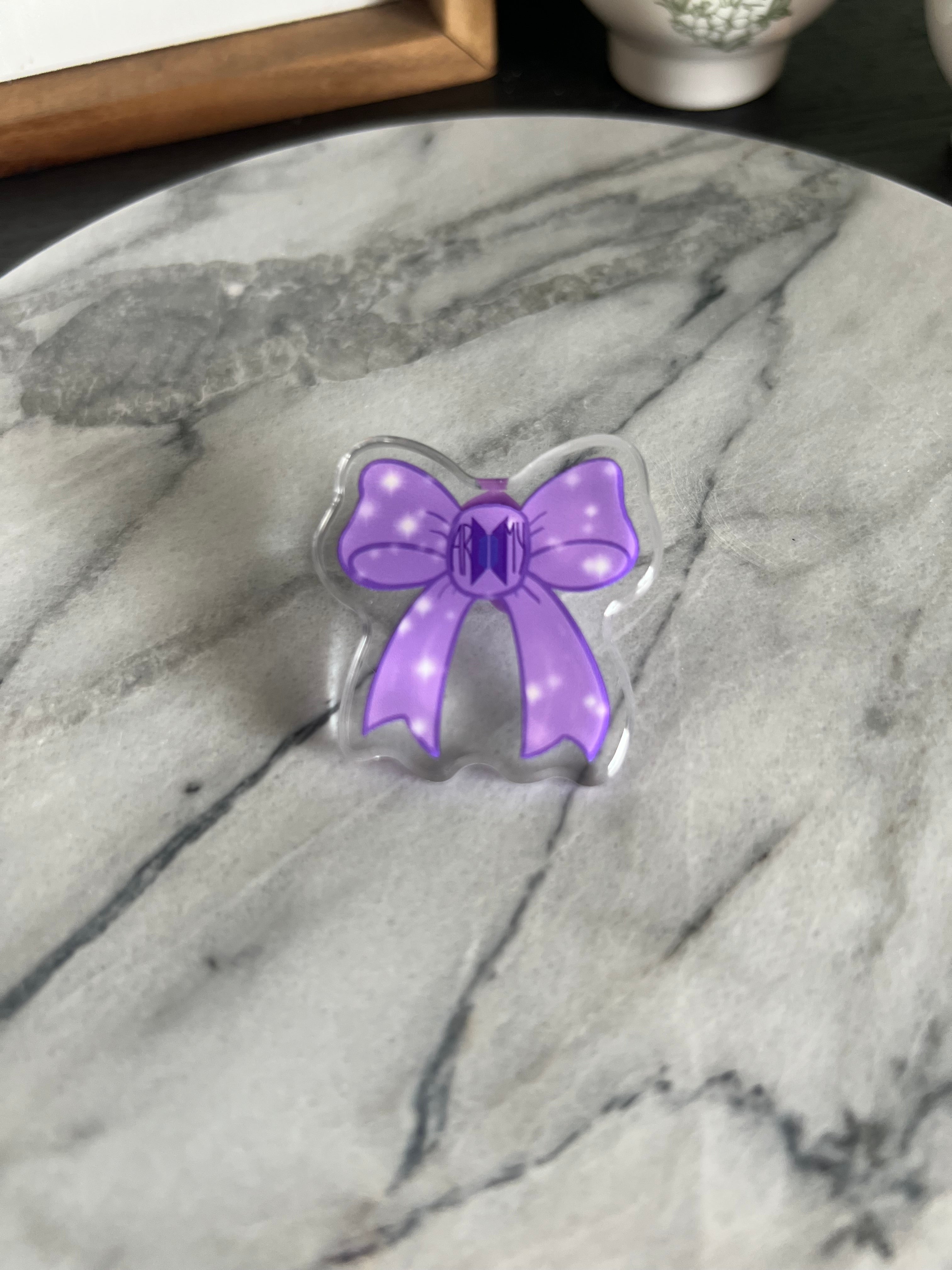 Purple Ribbon Project Logos Bow Pin
