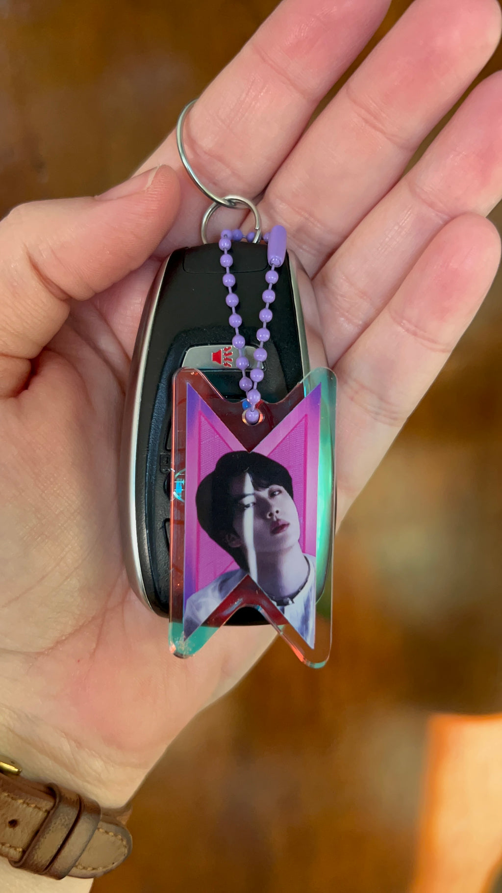 Holographic Shield Frame Acrylic Keychain
