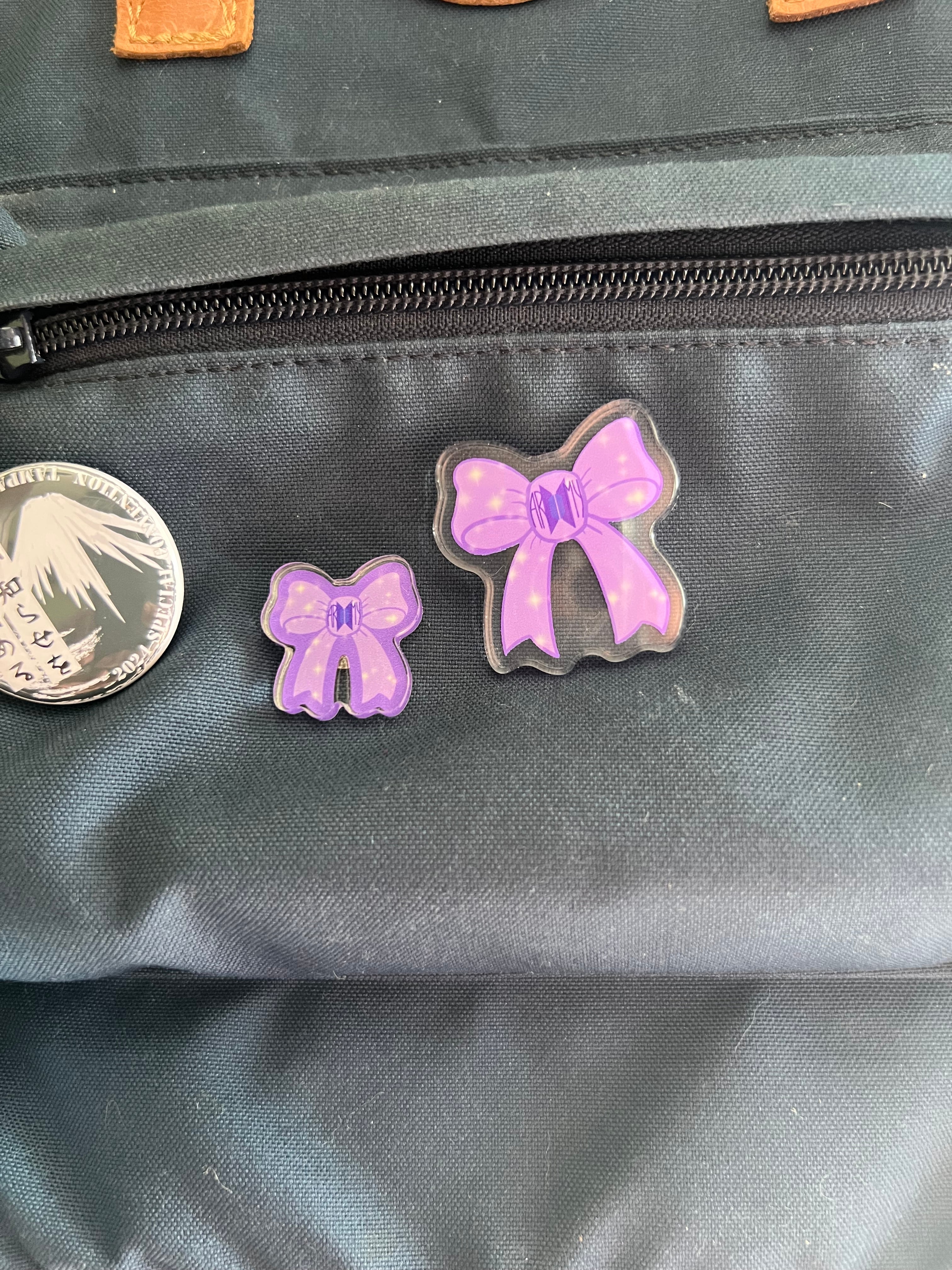 Purple Ribbon Project Logos Bow Pin