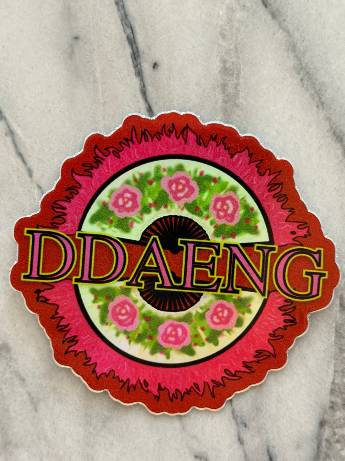 Ddaeng Korean Fan Design Sticker