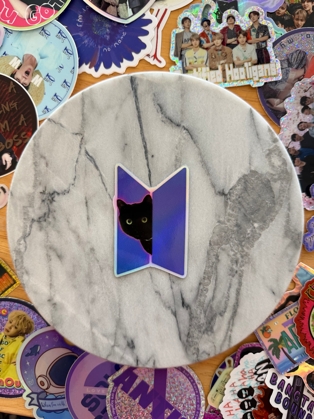 Peeking Tang Holographic Sticker