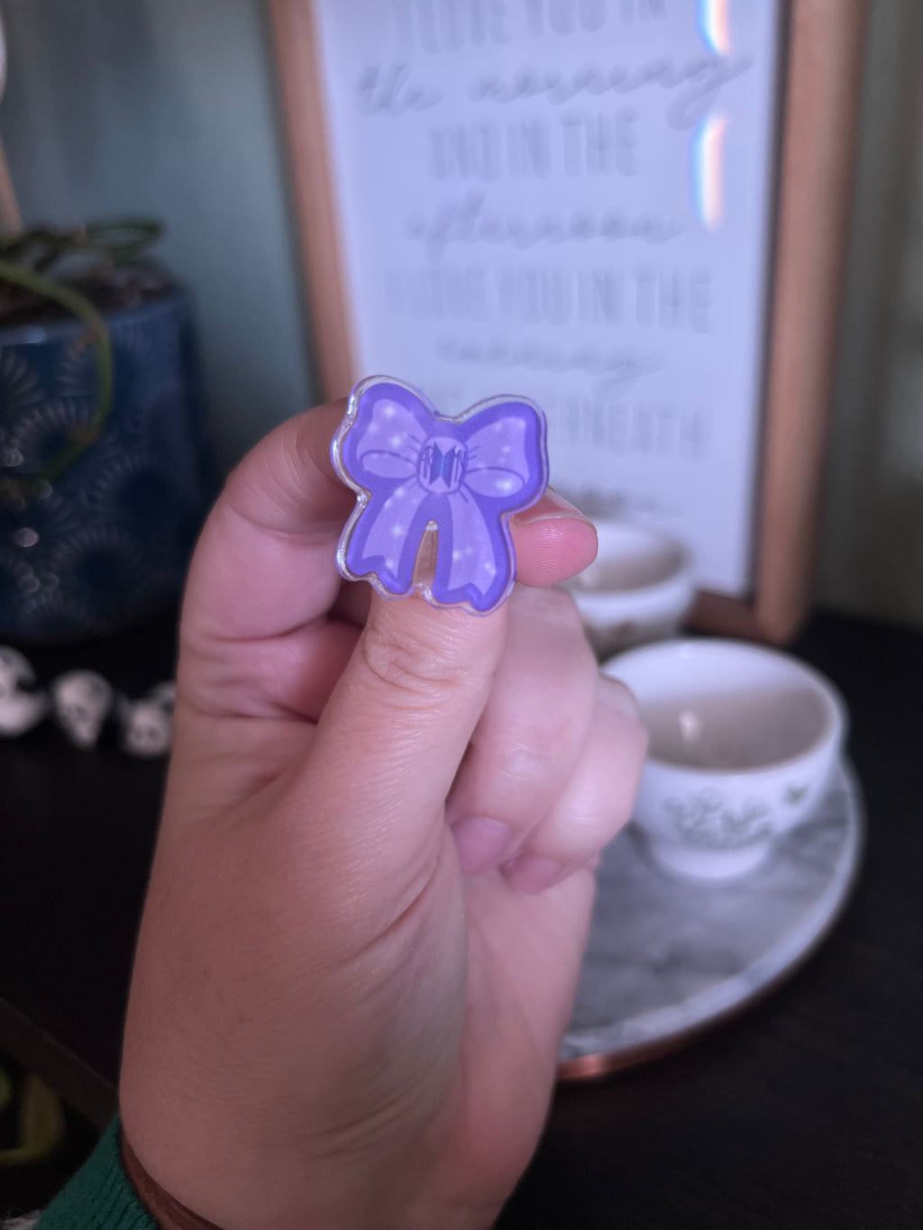 Purple Ribbon Project Logos Bow Pin
