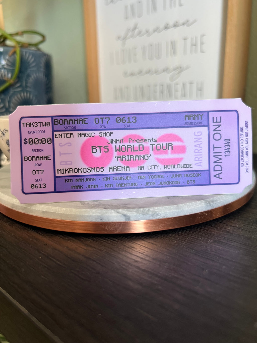 World Tour Ticket Stickers