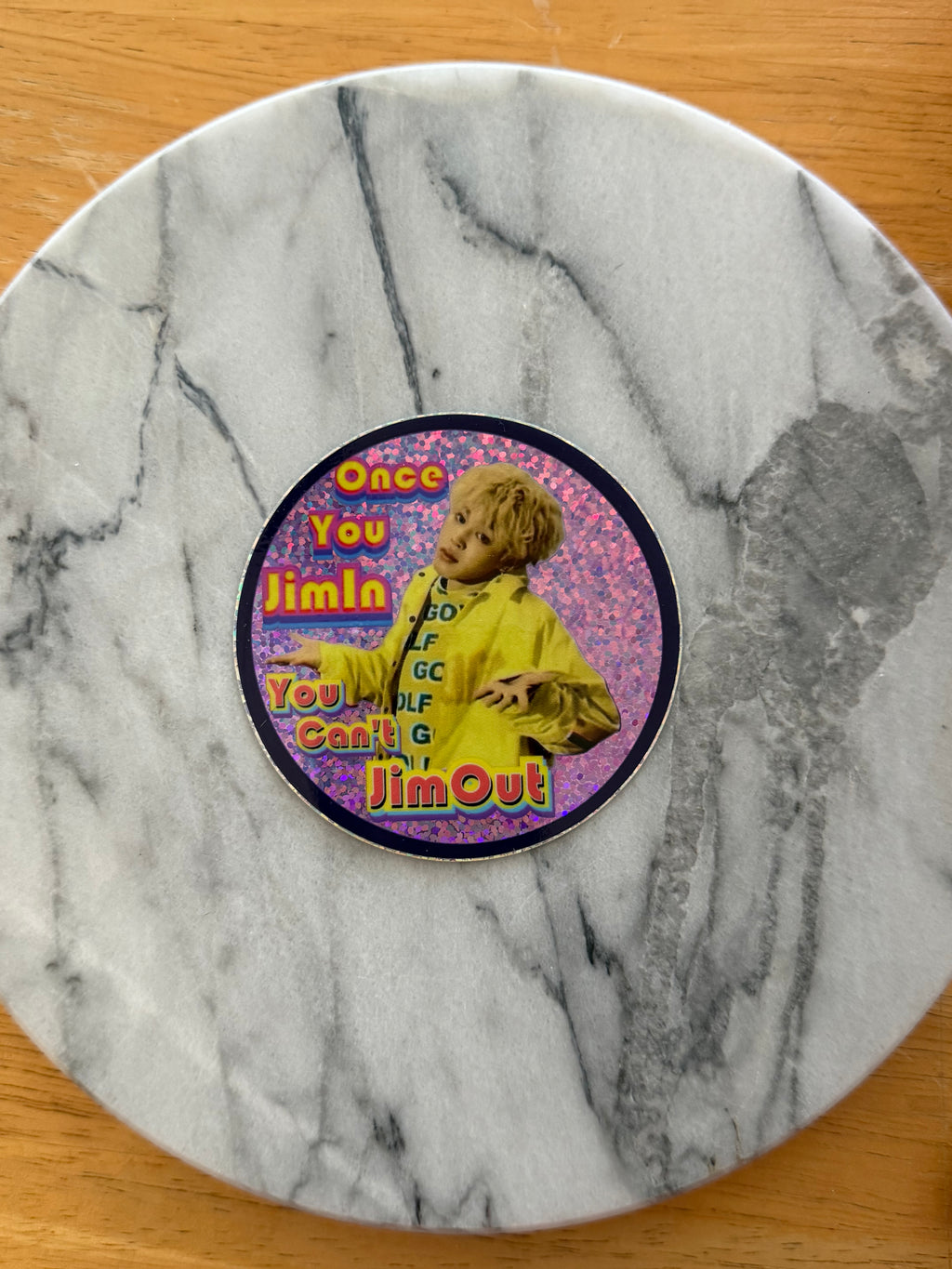 No Jim-ing Out Glitter Sticker