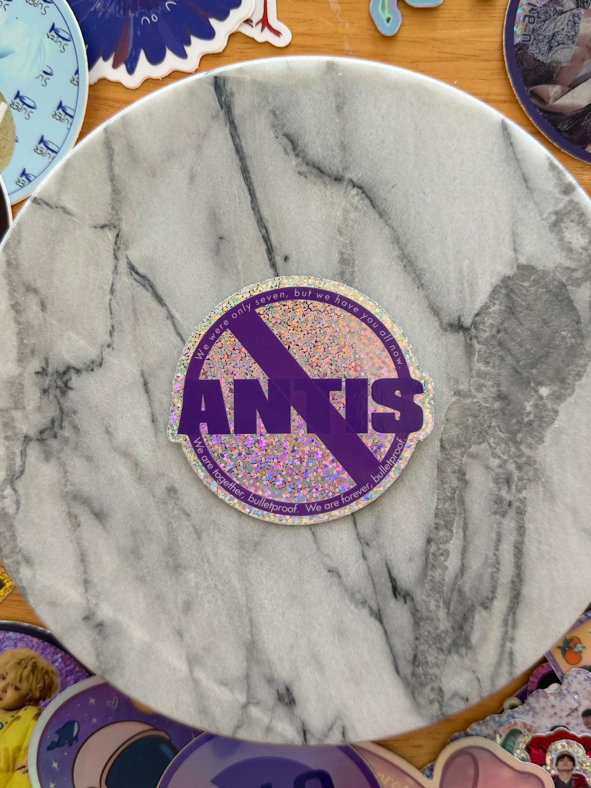 Anti-Hate Bulletproof Sparkle Sticker