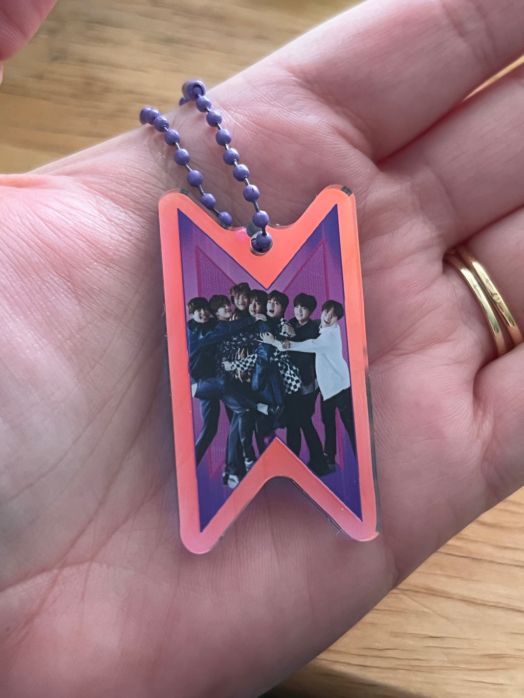 Holographic Shield Frame Acrylic Keychain