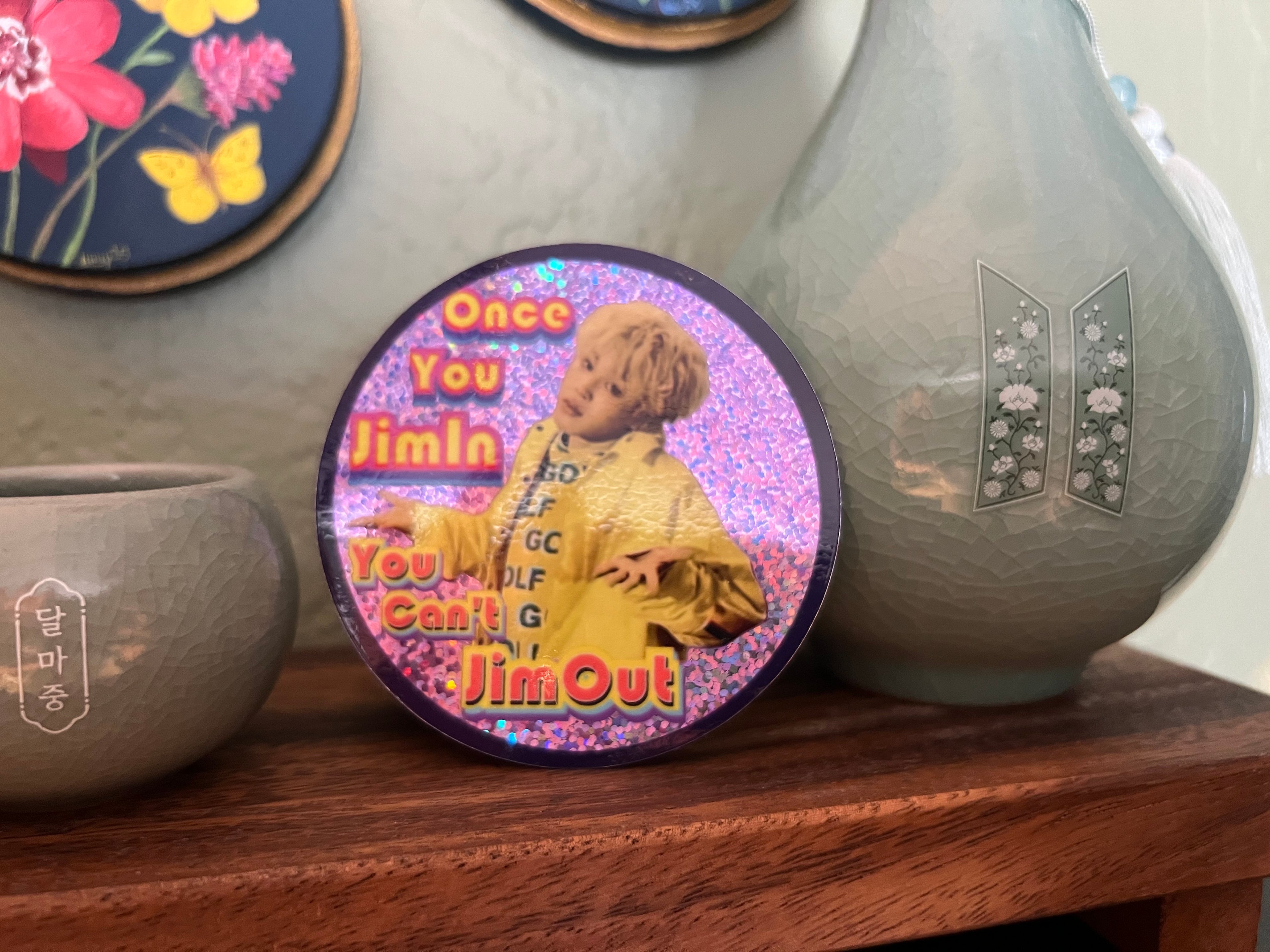 No Jim-ing Out Glitter Sticker