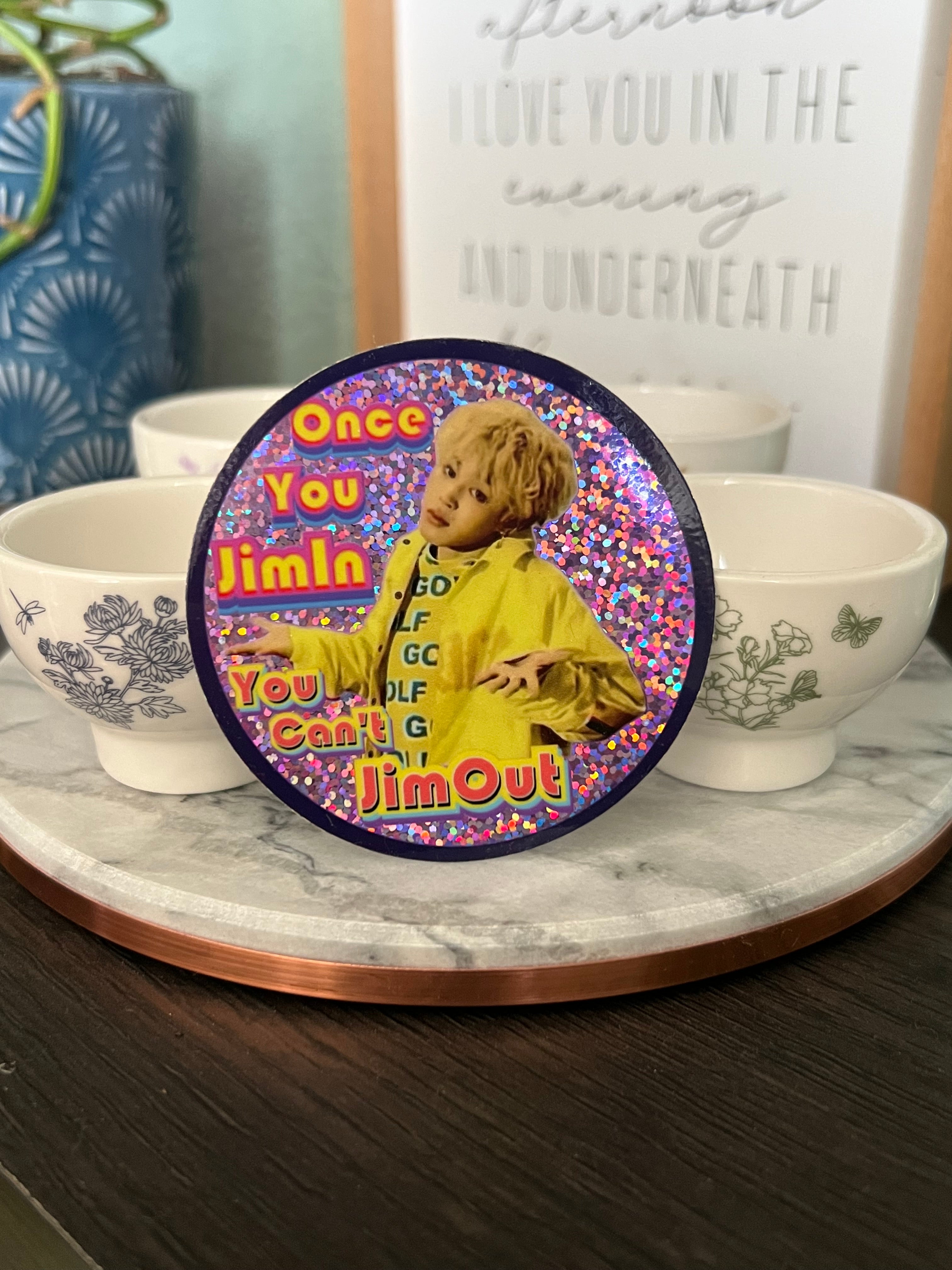 No Jim-ing Out Glitter Sticker