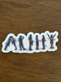 A-R-M-Y Tattoo Clear Vinyl Sticker