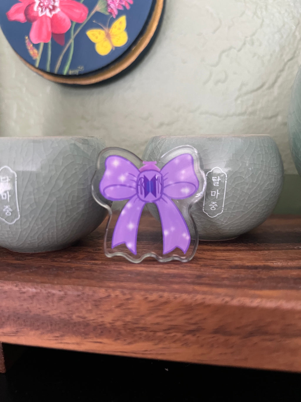 Purple Ribbon Project Logos Bow Pin