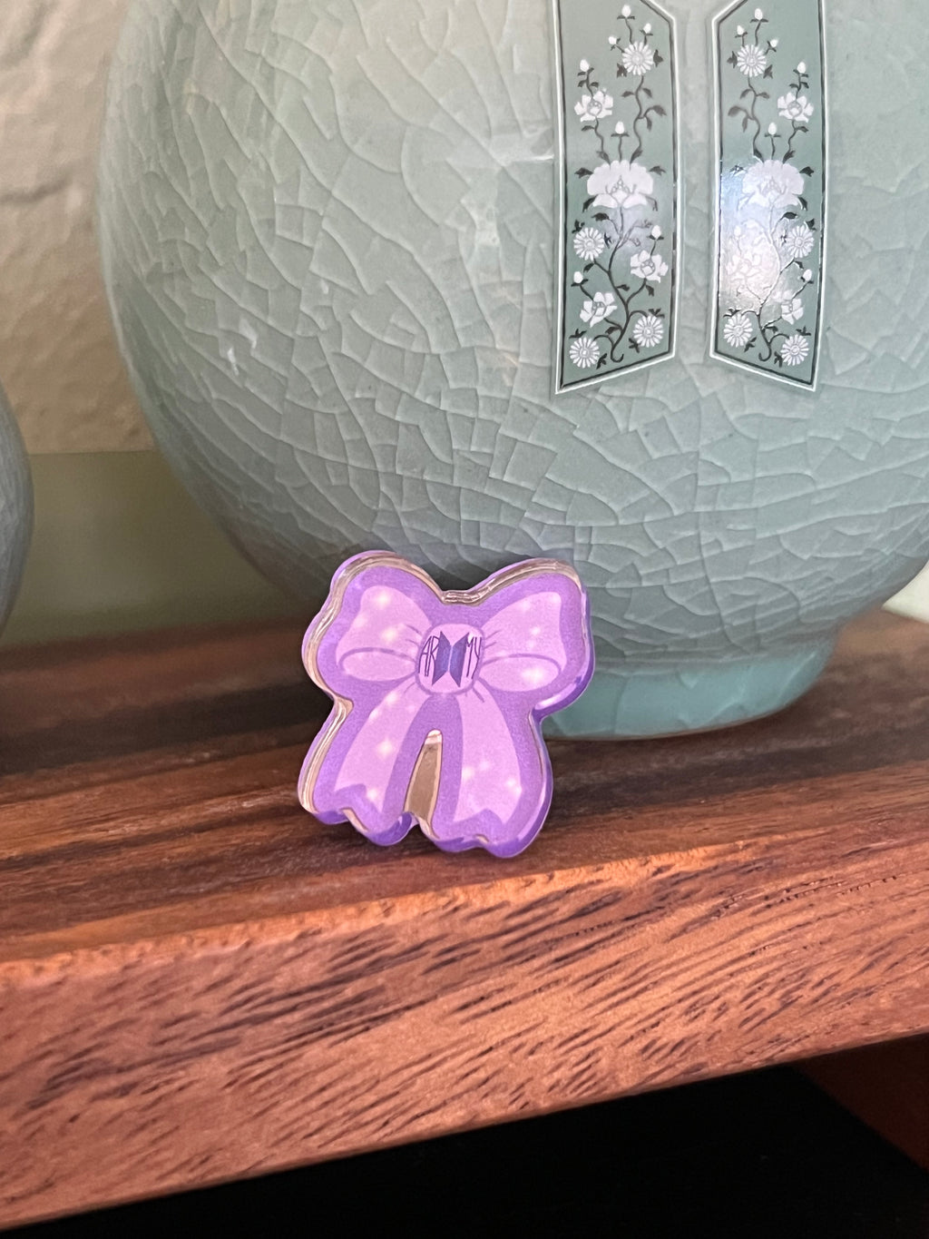 Purple Ribbon Project Logos Bow Pin