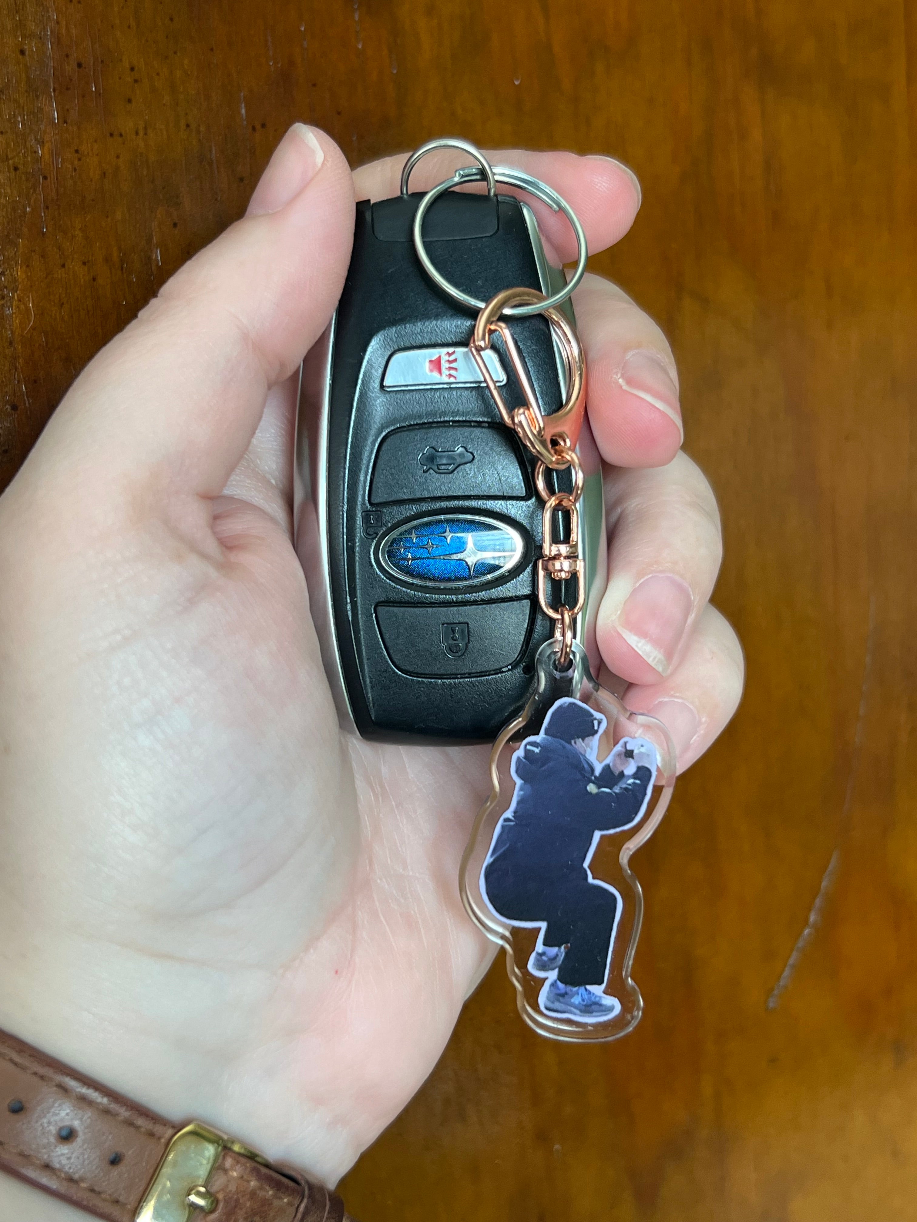 Squatting Rapper Keychain
