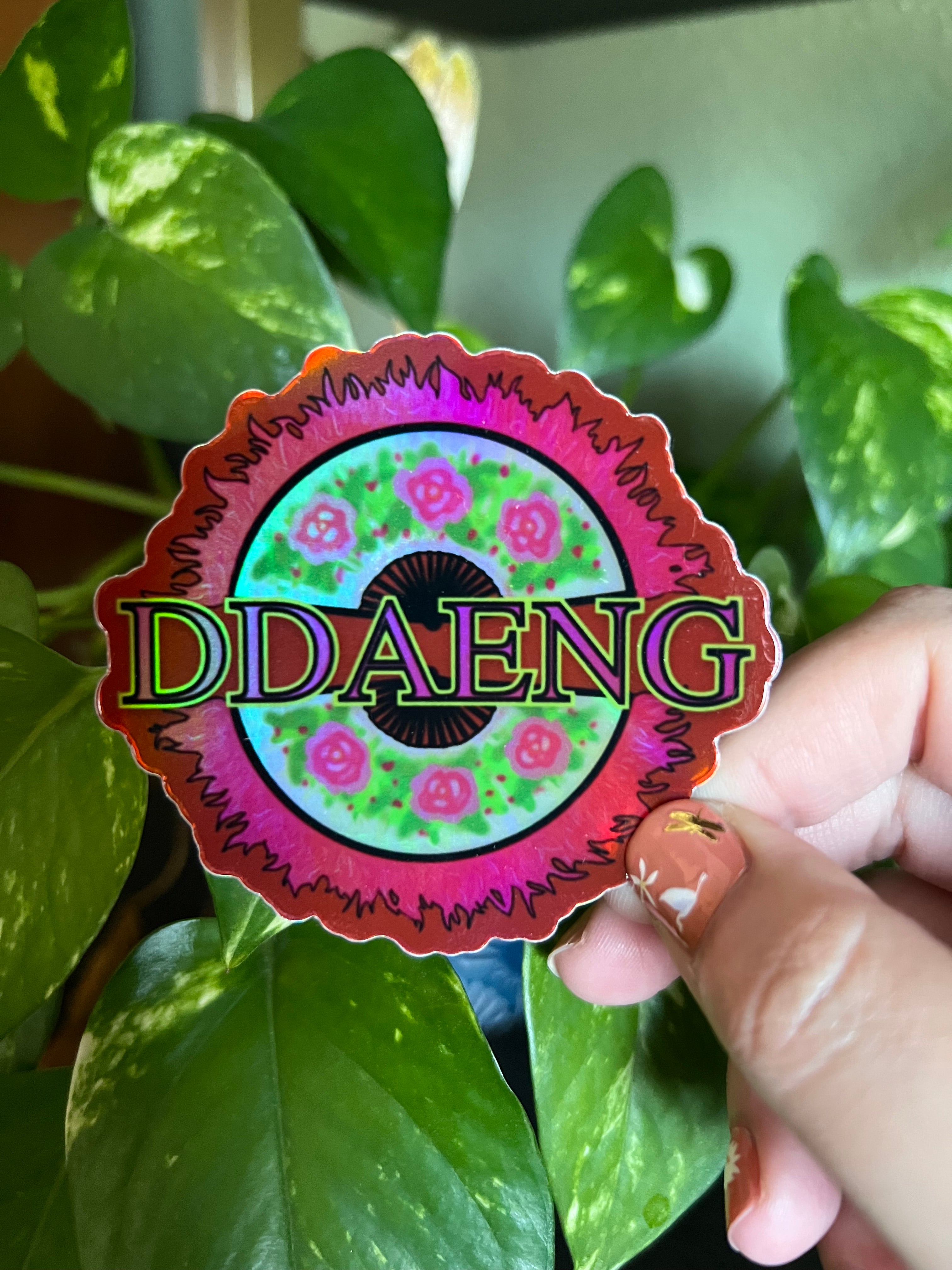 Ddaeng Korean Fan Design Sticker