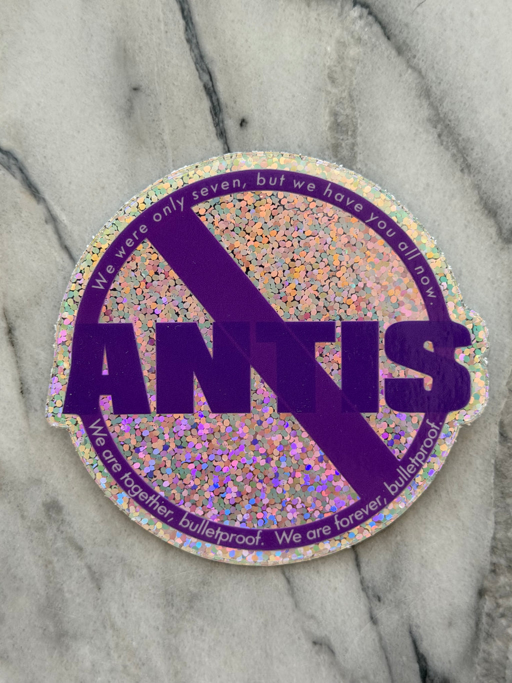 Anti-Hate Bulletproof Sparkle Sticker