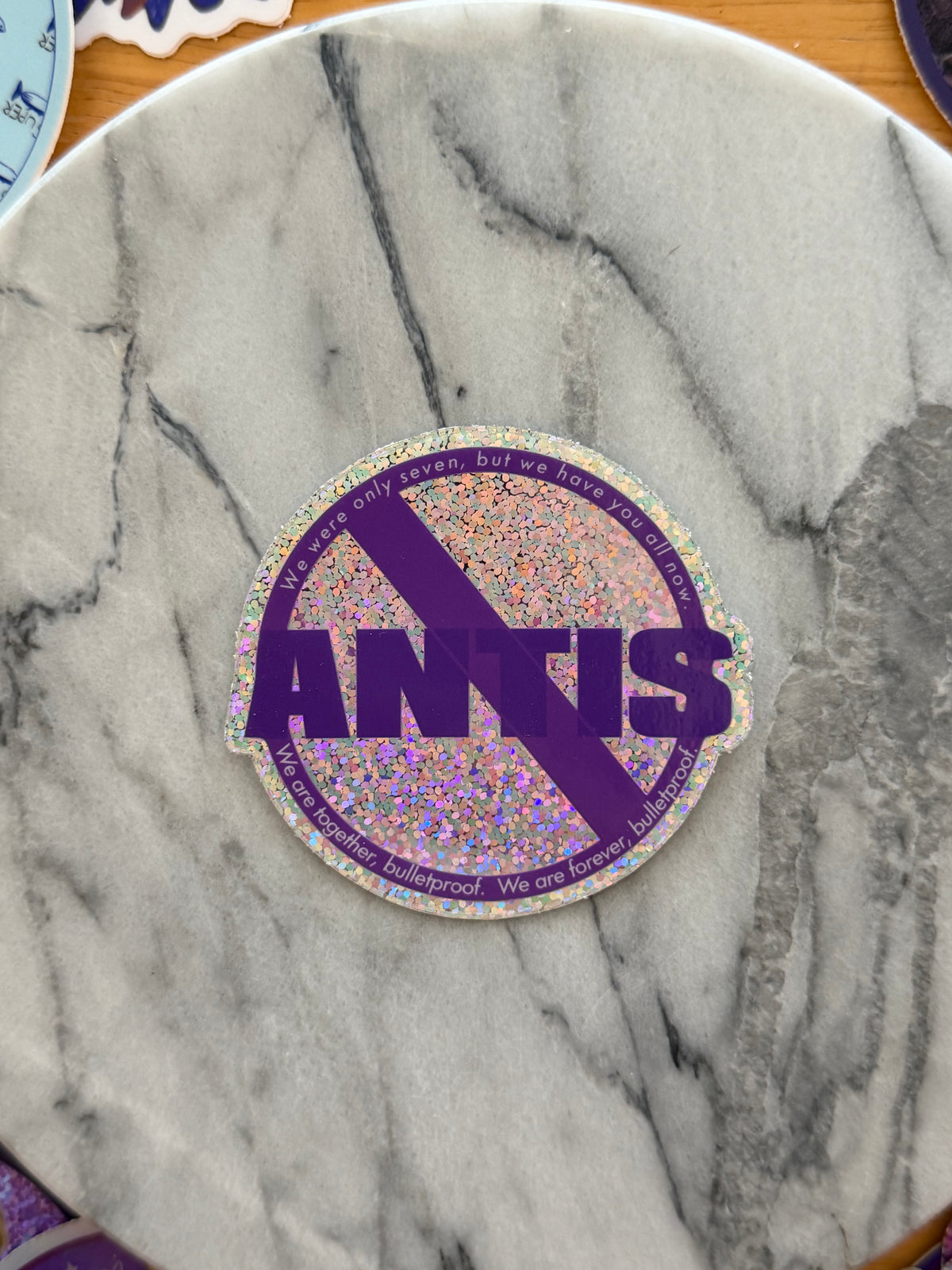 Anti-Hate Bulletproof Sparkle Sticker