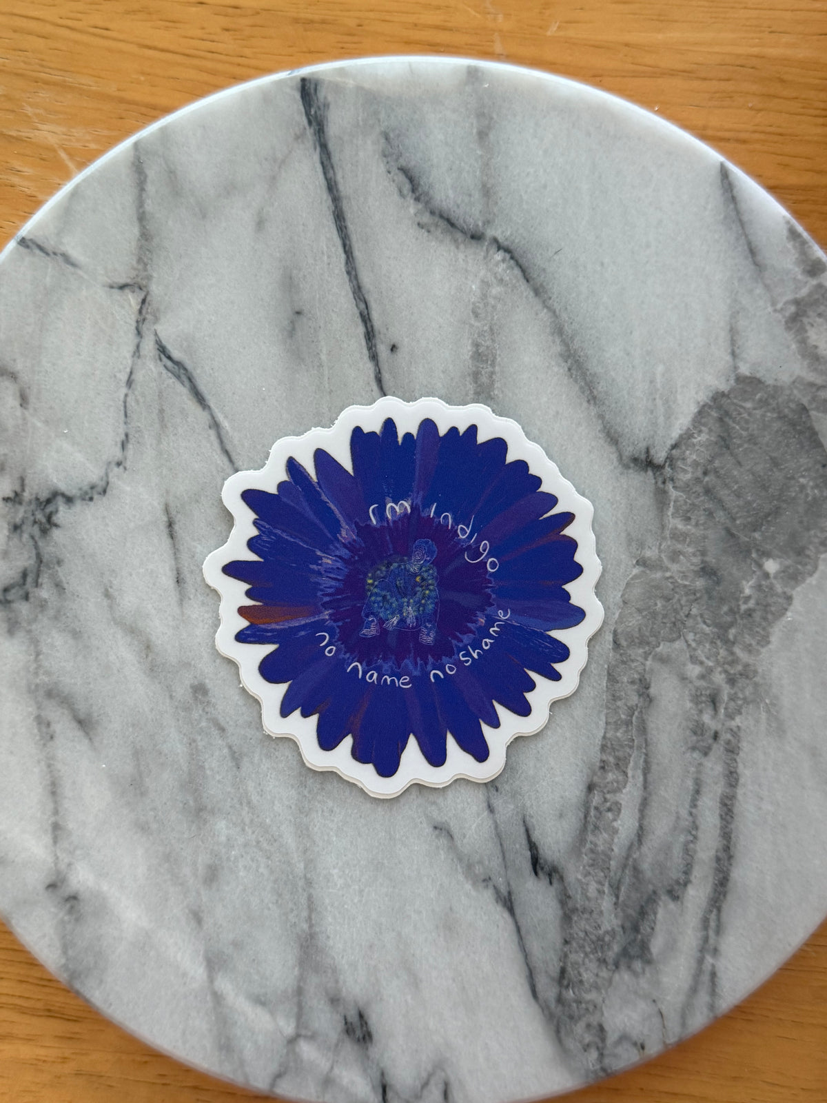 Indigo No Name No Shame Sticker