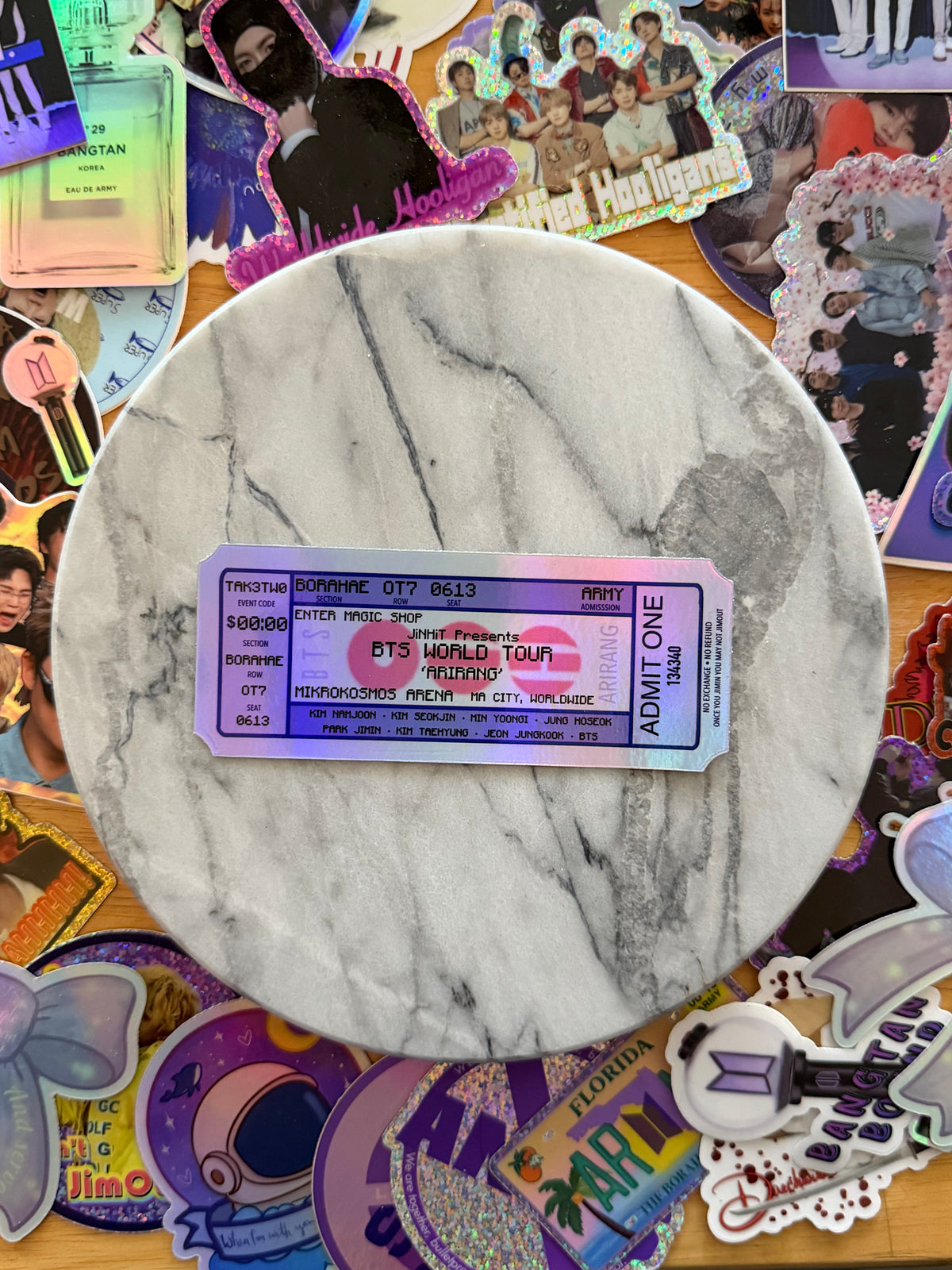 World Tour Ticket Stickers