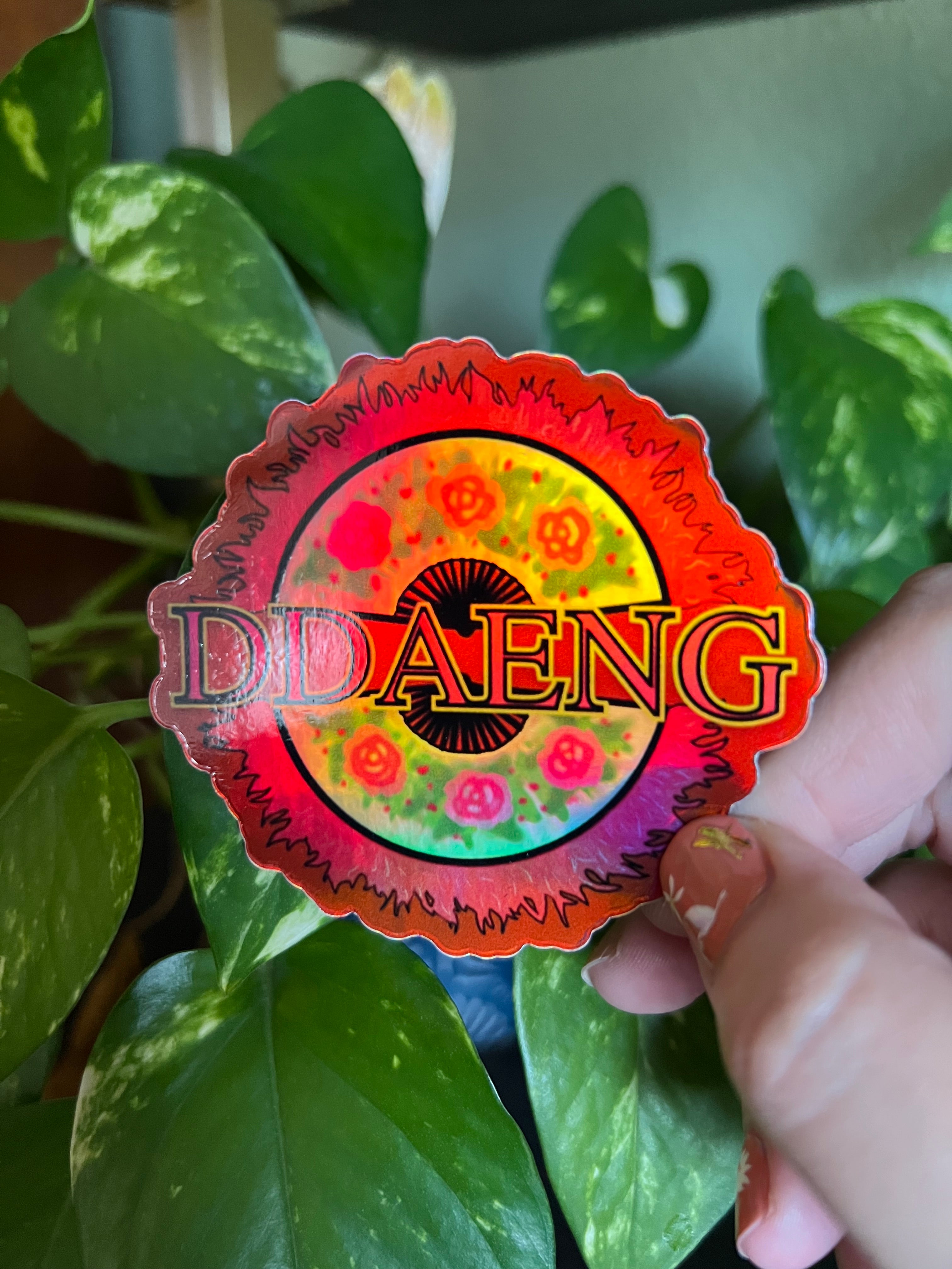 Ddaeng Korean Fan Design Sticker