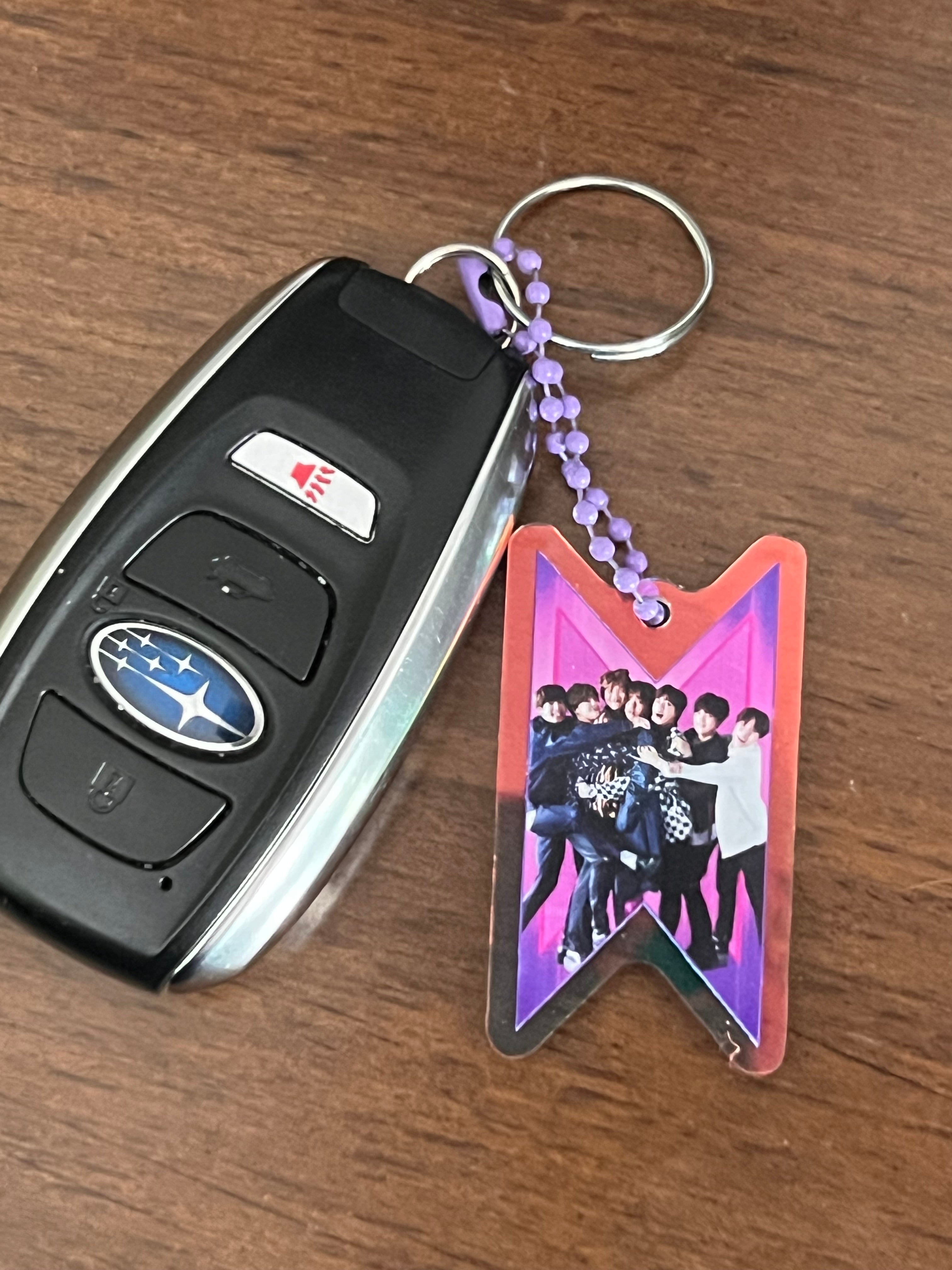 Holographic Shield Frame Acrylic Keychain