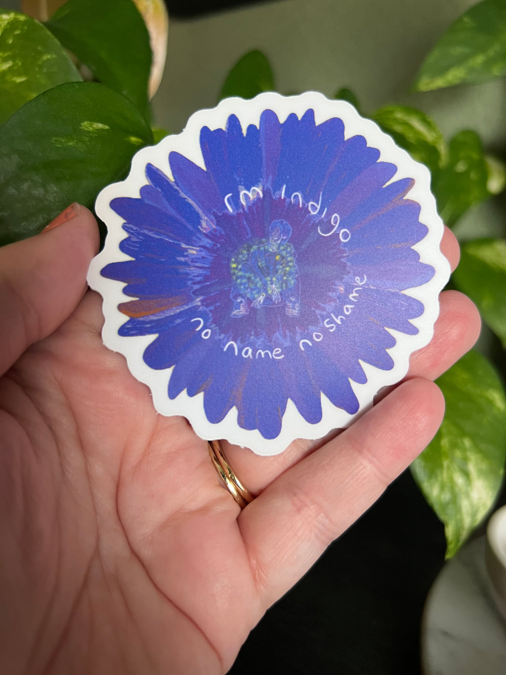 Indigo No Name No Shame Sticker
