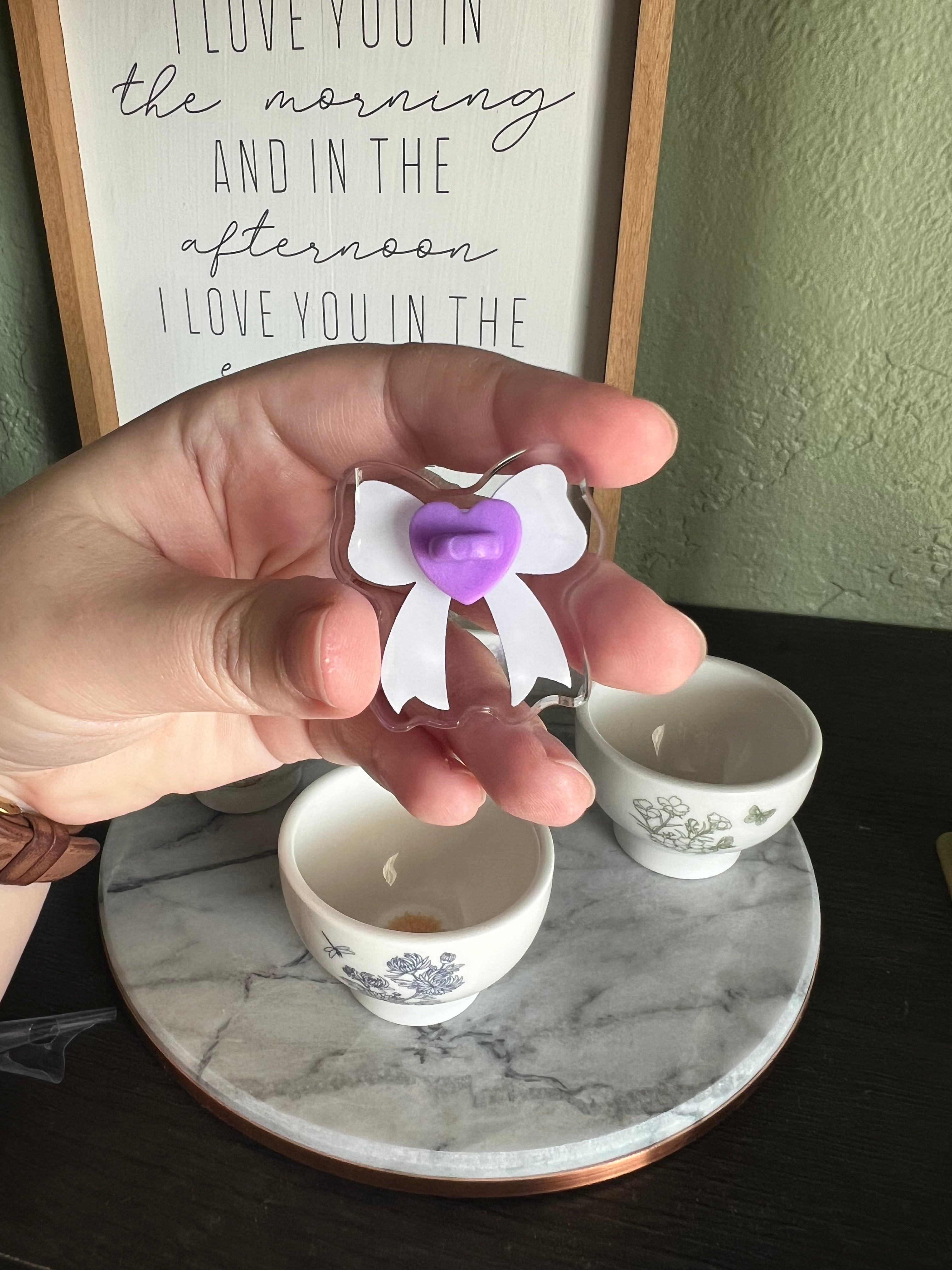 Purple Ribbon Project Logos Bow Pin