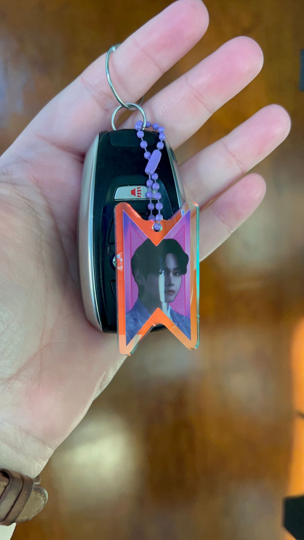Holographic Shield Frame Acrylic Keychain