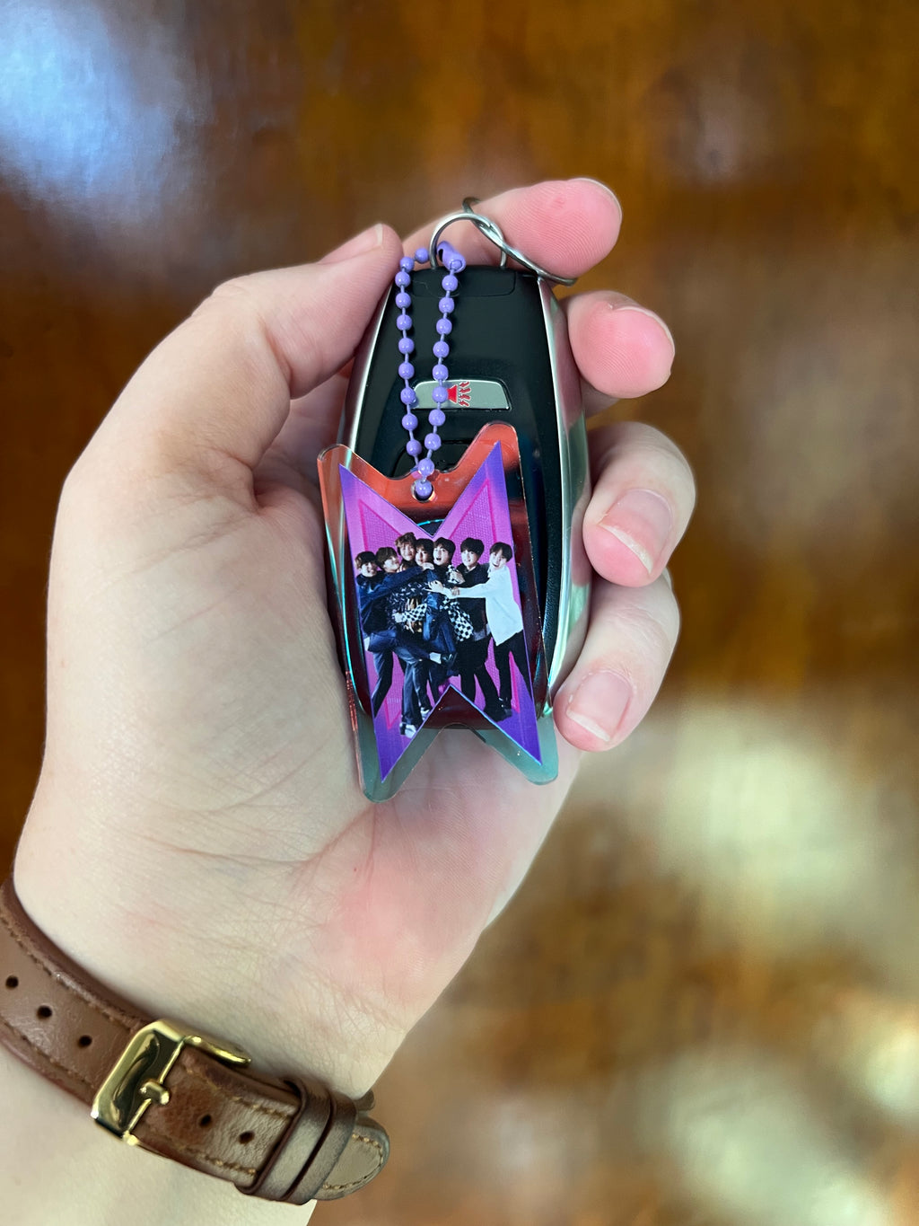 Holographic Shield Frame Acrylic Keychain