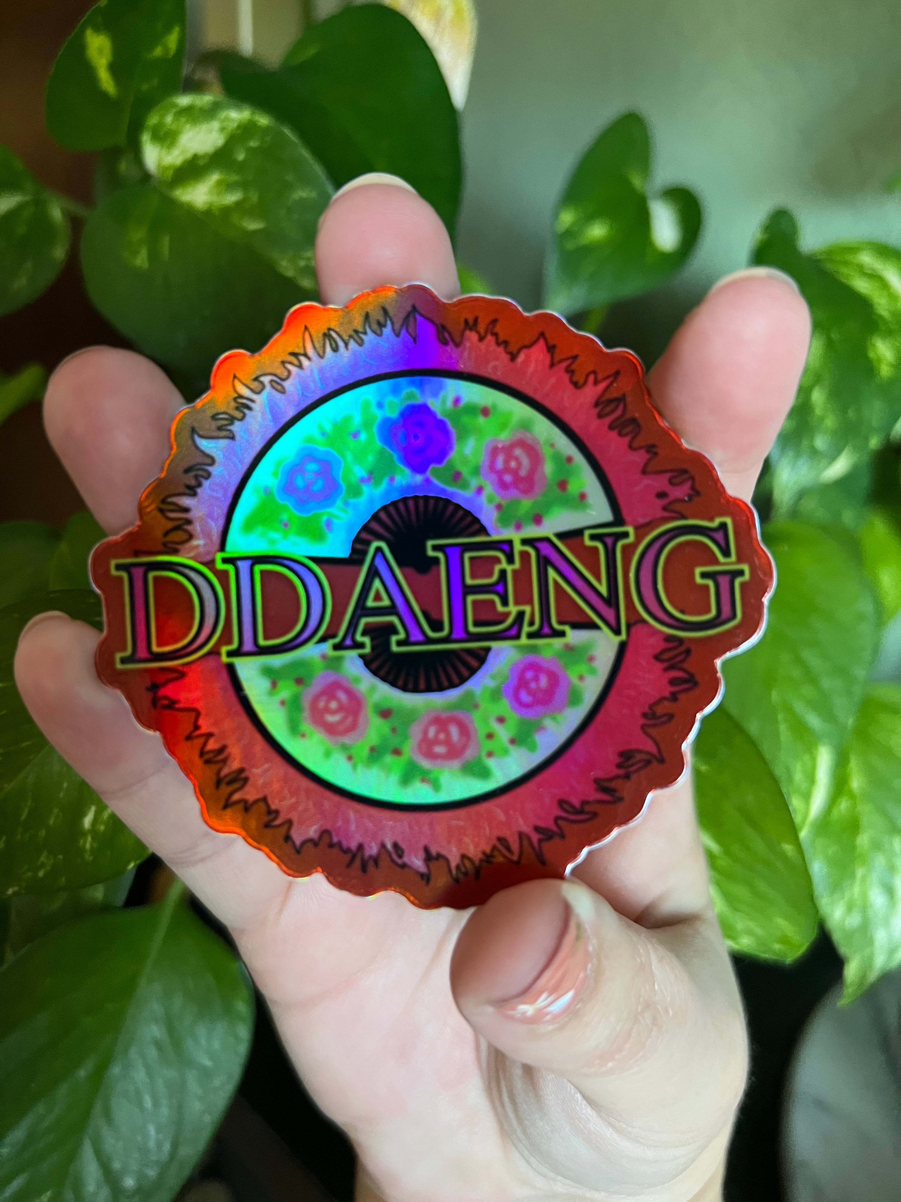 Ddaeng Korean Fan Design Sticker