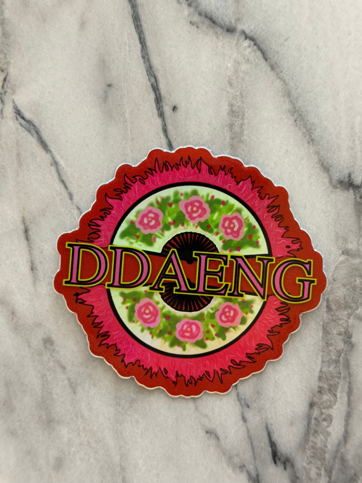Ddaeng Korean Fan Design Sticker