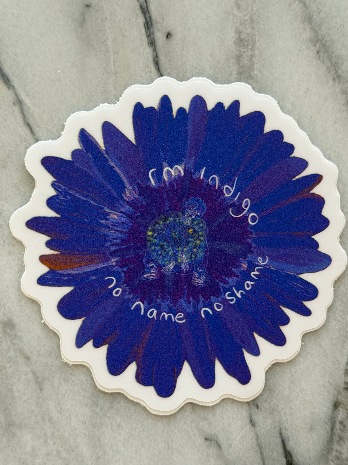 Indigo No Name No Shame Sticker