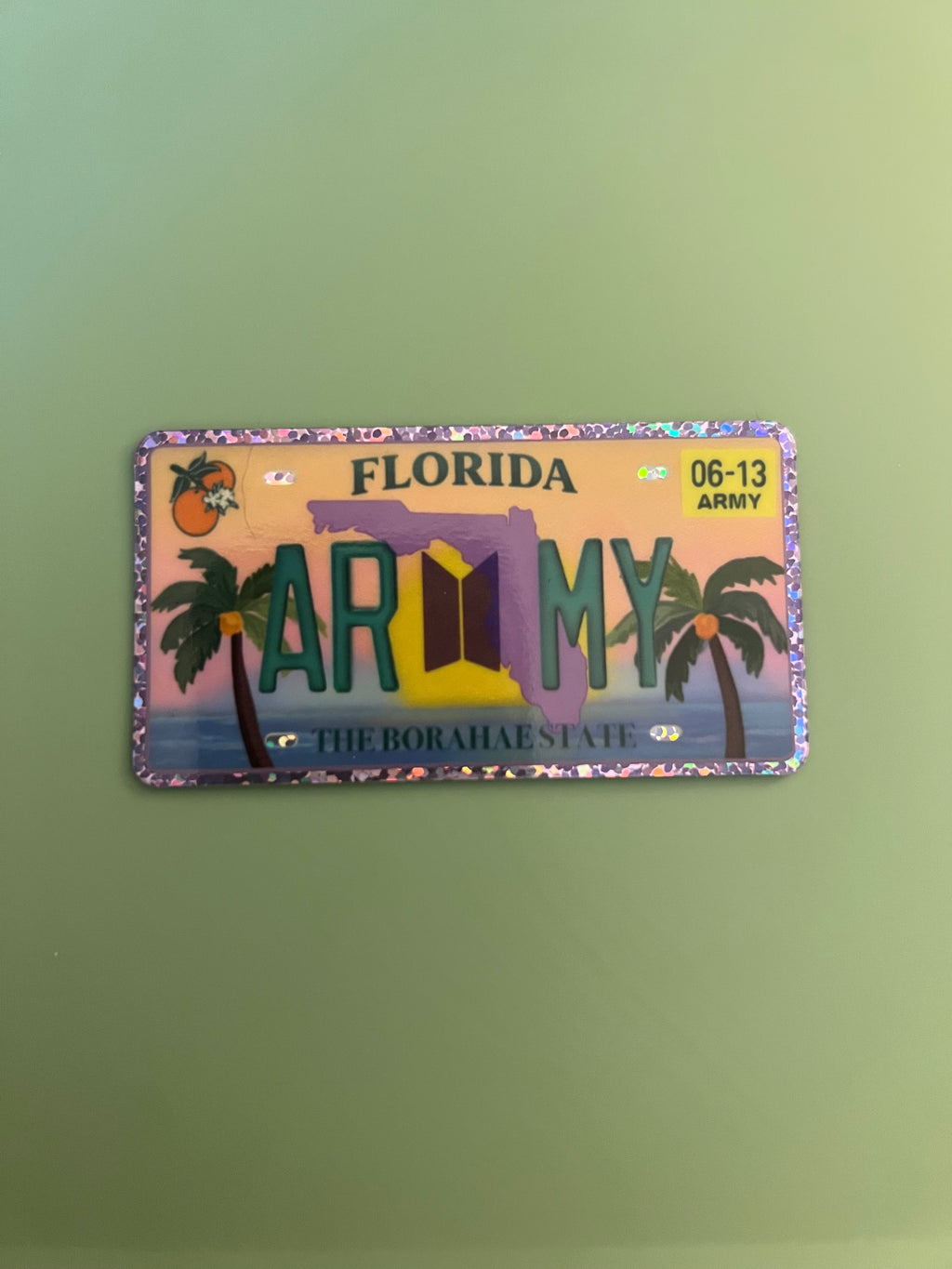 LIMITED DROP Tampa Tour Stop FL ARMY License Plate Sparkle Sticker