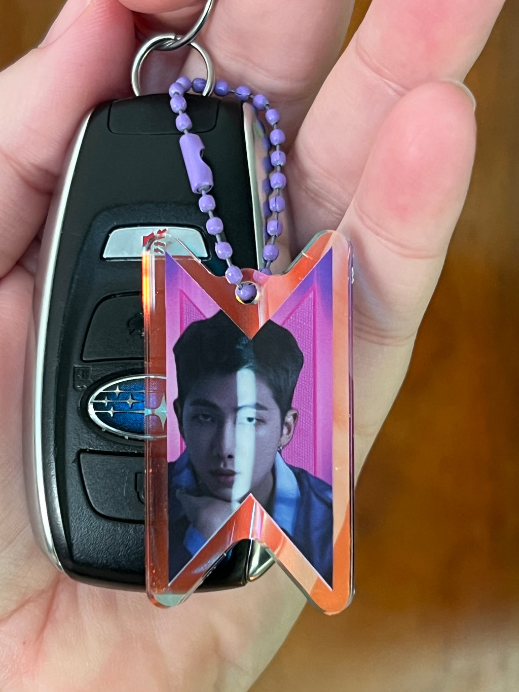 Holographic Shield Frame Acrylic Keychain