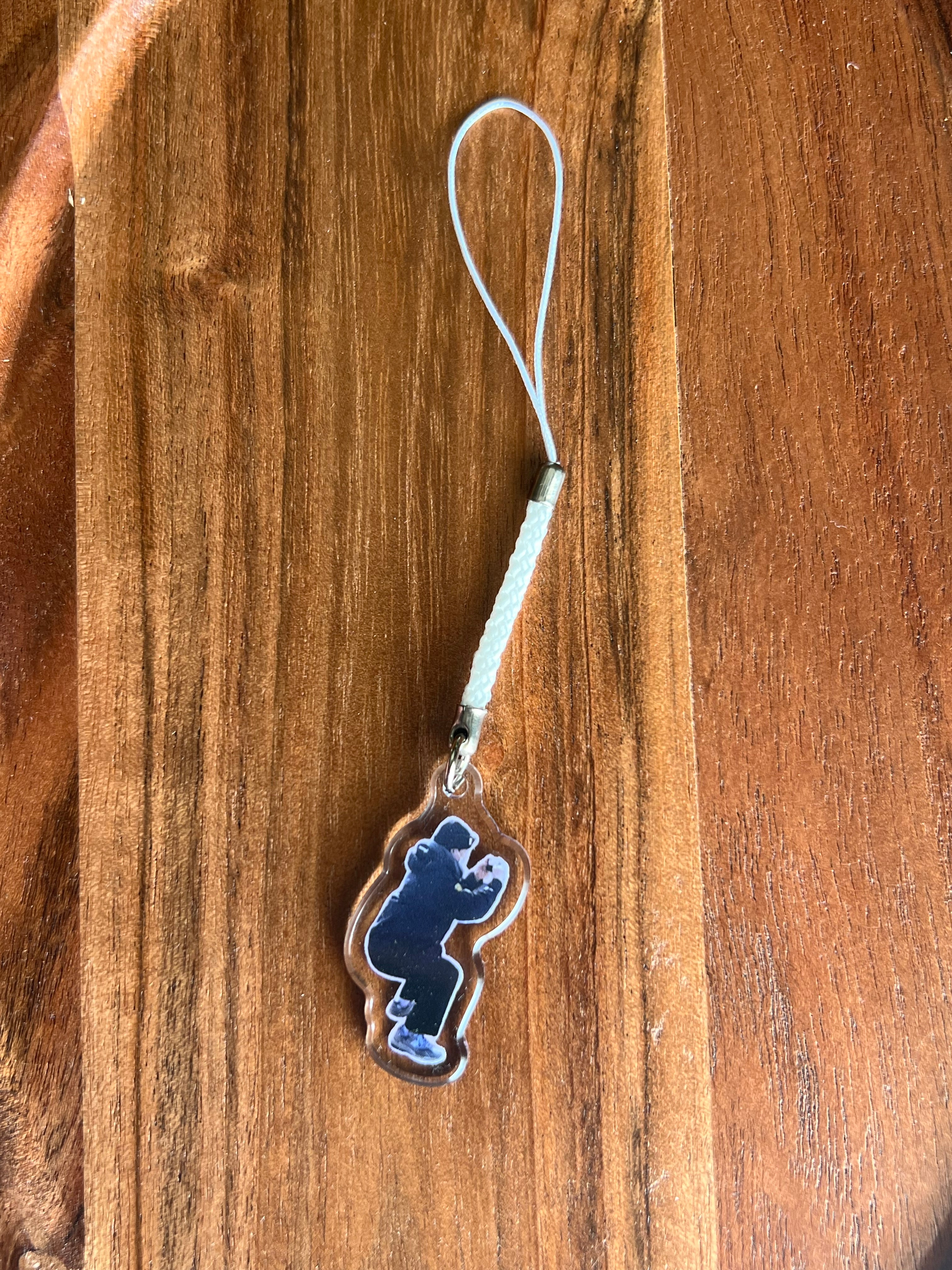 Squatting Rapper Phone/Lightstick Charm