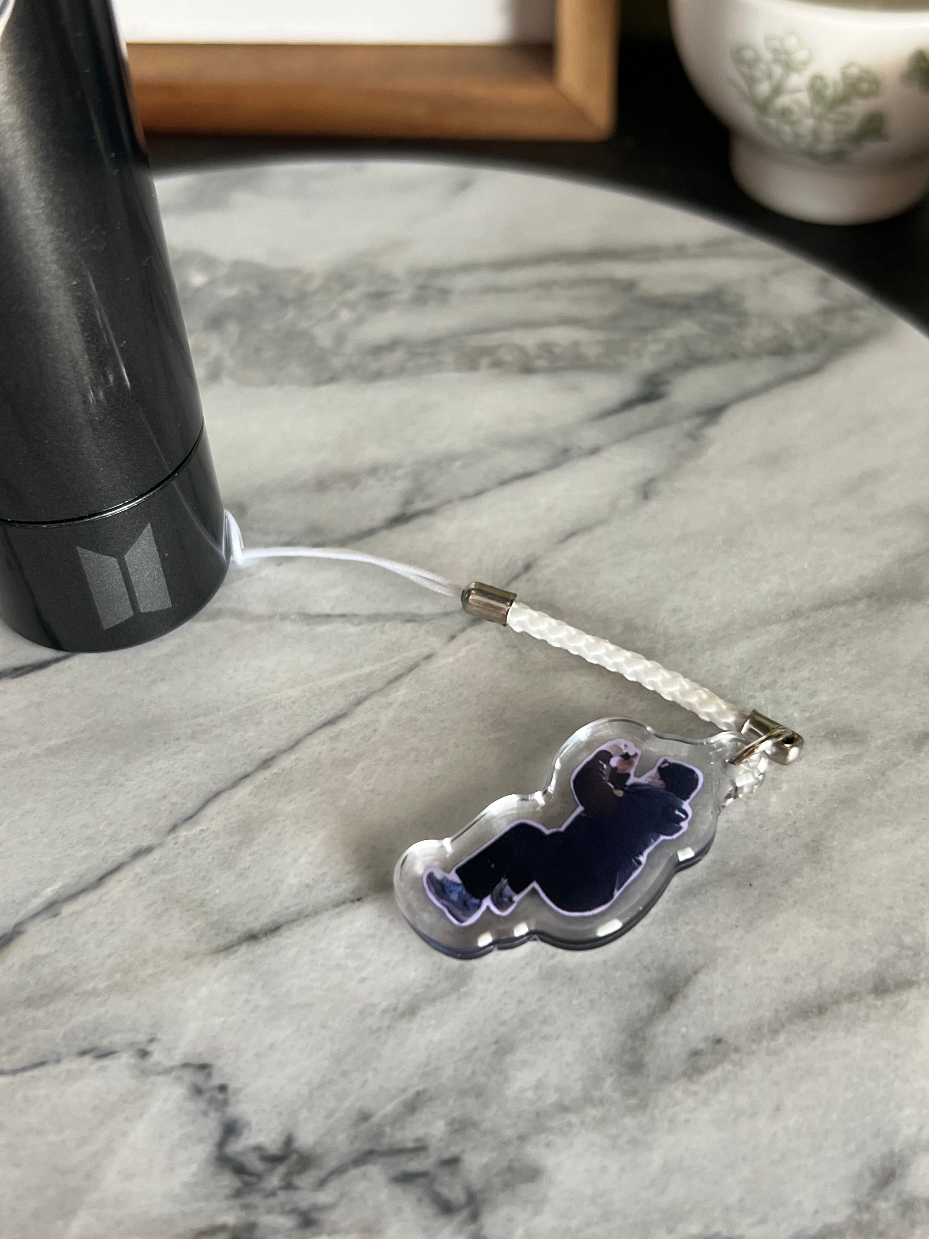 Squatting Rapper Phone/Lightstick Charm