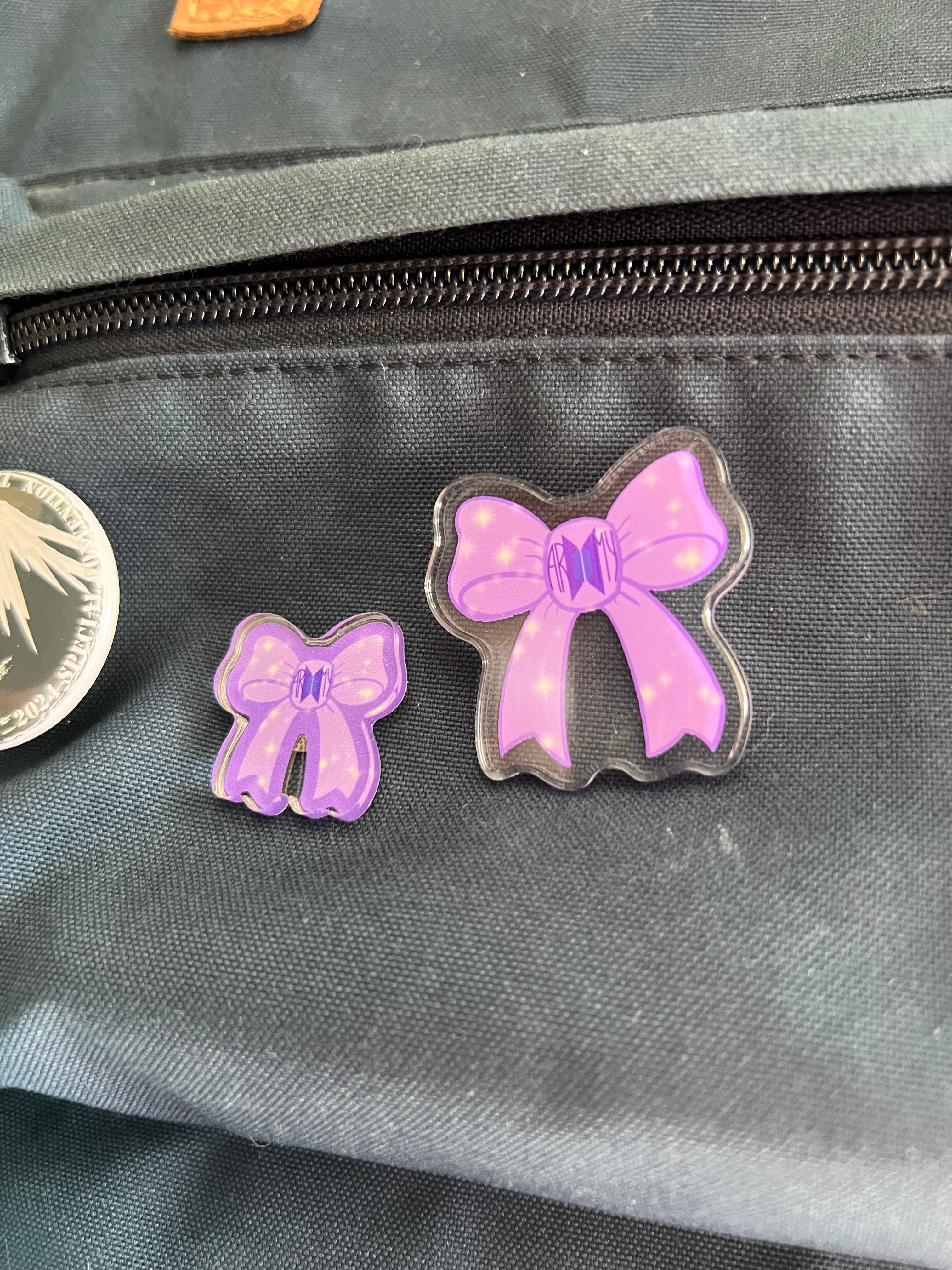 Purple Ribbon Project Logos Bow Pin