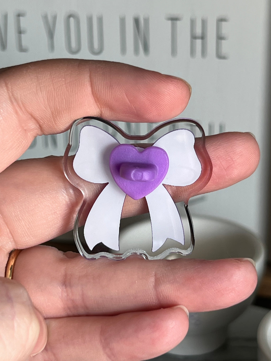 Purple Ribbon Project Logos Bow Pin