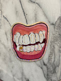 Ice On My Teeth Glitter Sticker
