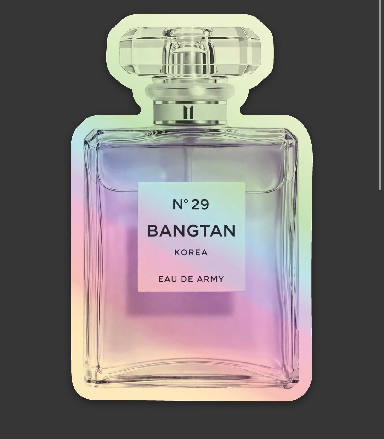 No. 29 Holographic Perfume Bottle Sticker Limited Release