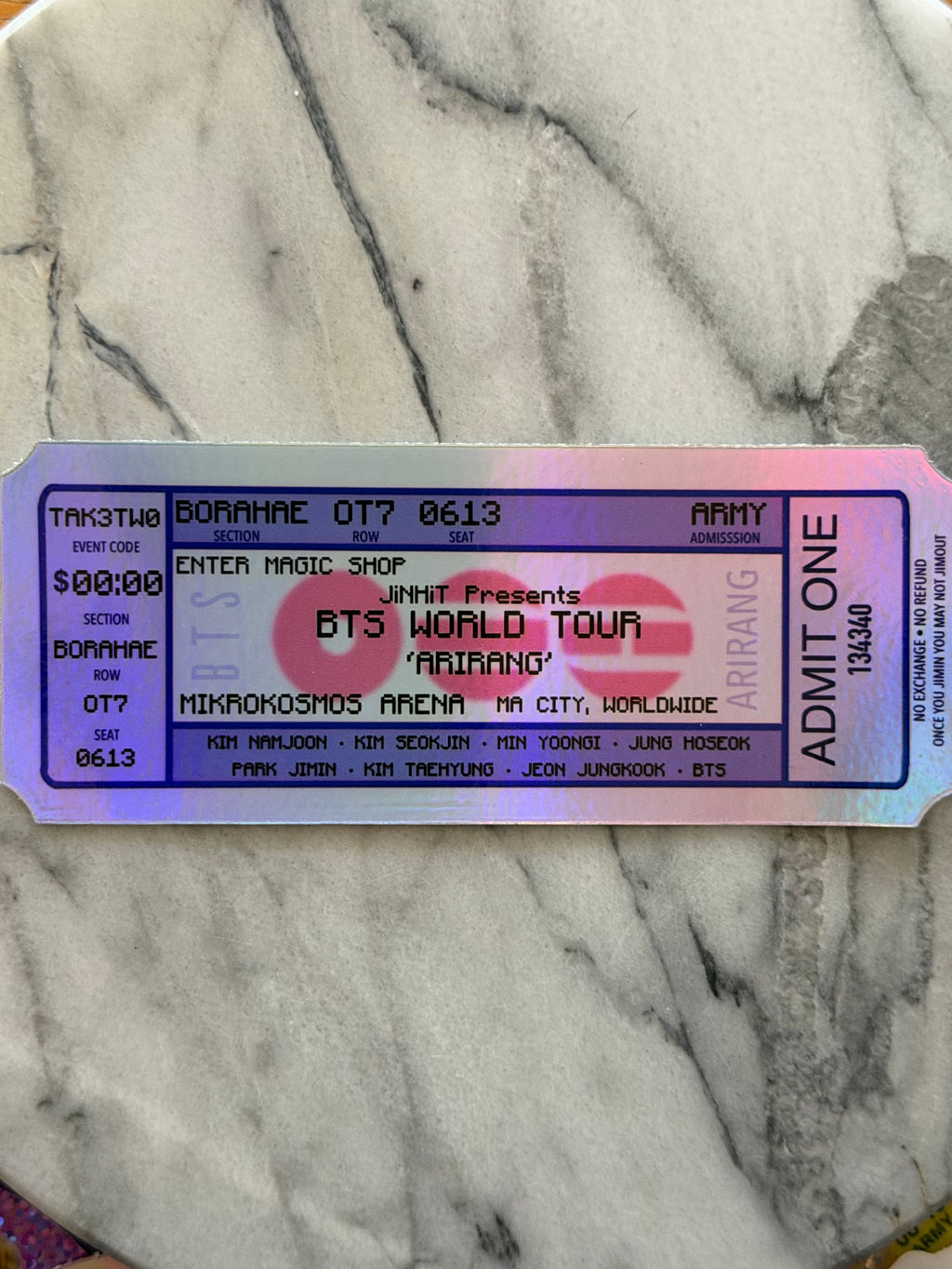 World Tour Ticket Stickers