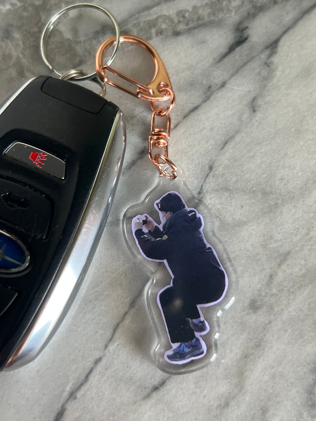 Squatting Rapper Keychain
