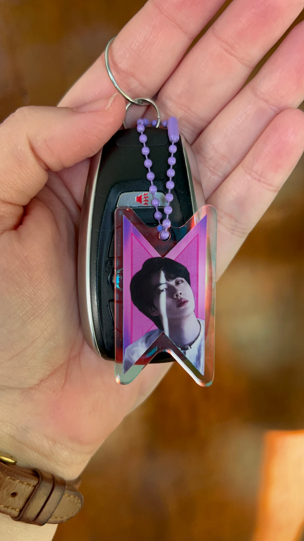 Holographic Shield Frame Acrylic Keychain